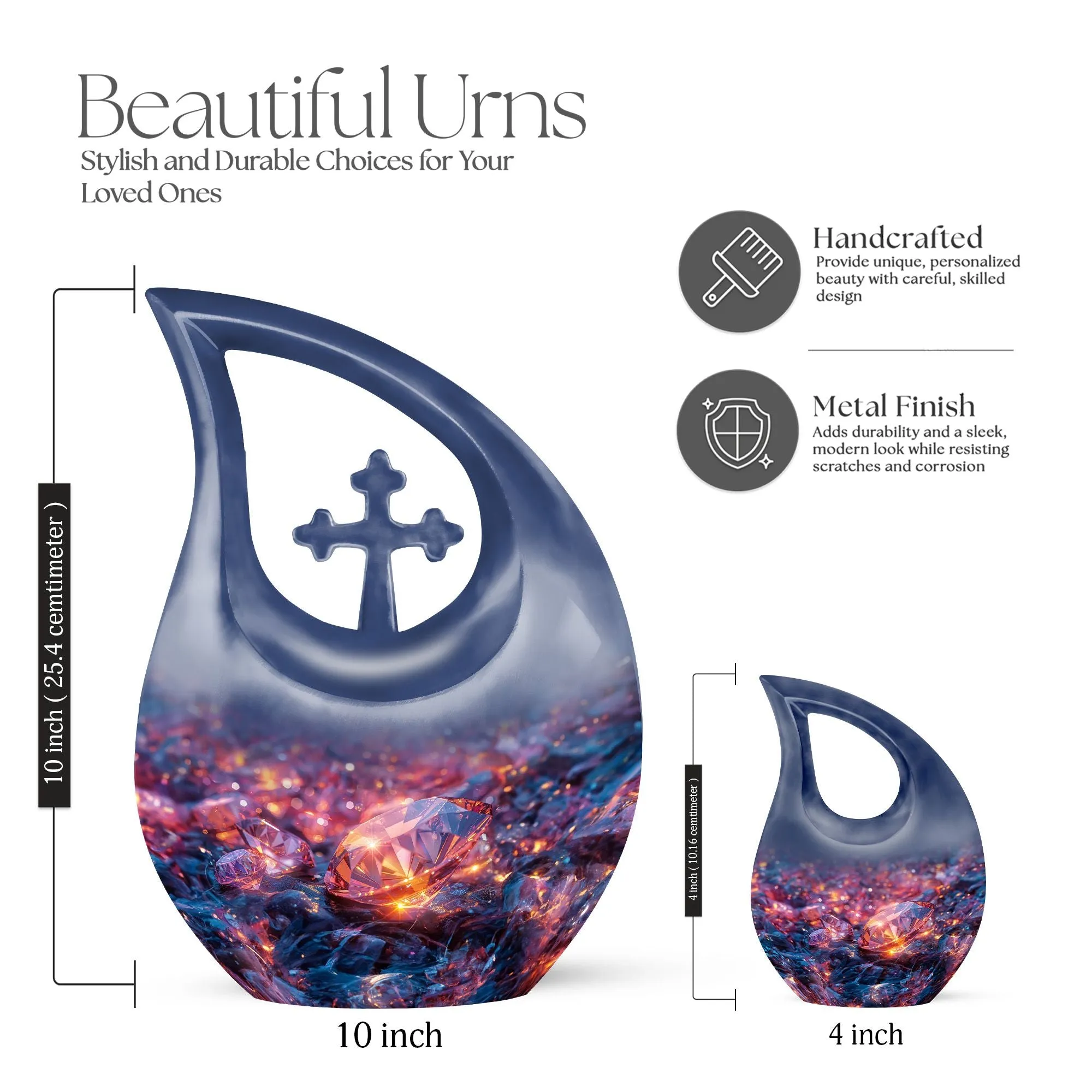 Diamond Urn Harmony - Peaceful Memorial Cremation Urn