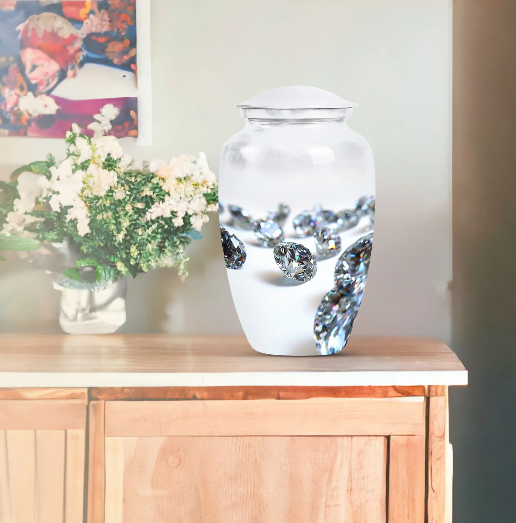 Diamond Waterfall Journey - Classic Custom Burial Urn