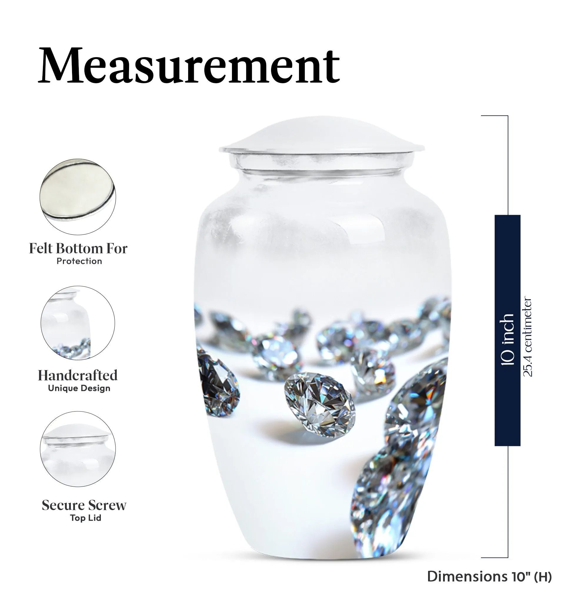 Diamond Waterfall Journey - Classic Custom Burial Urn
