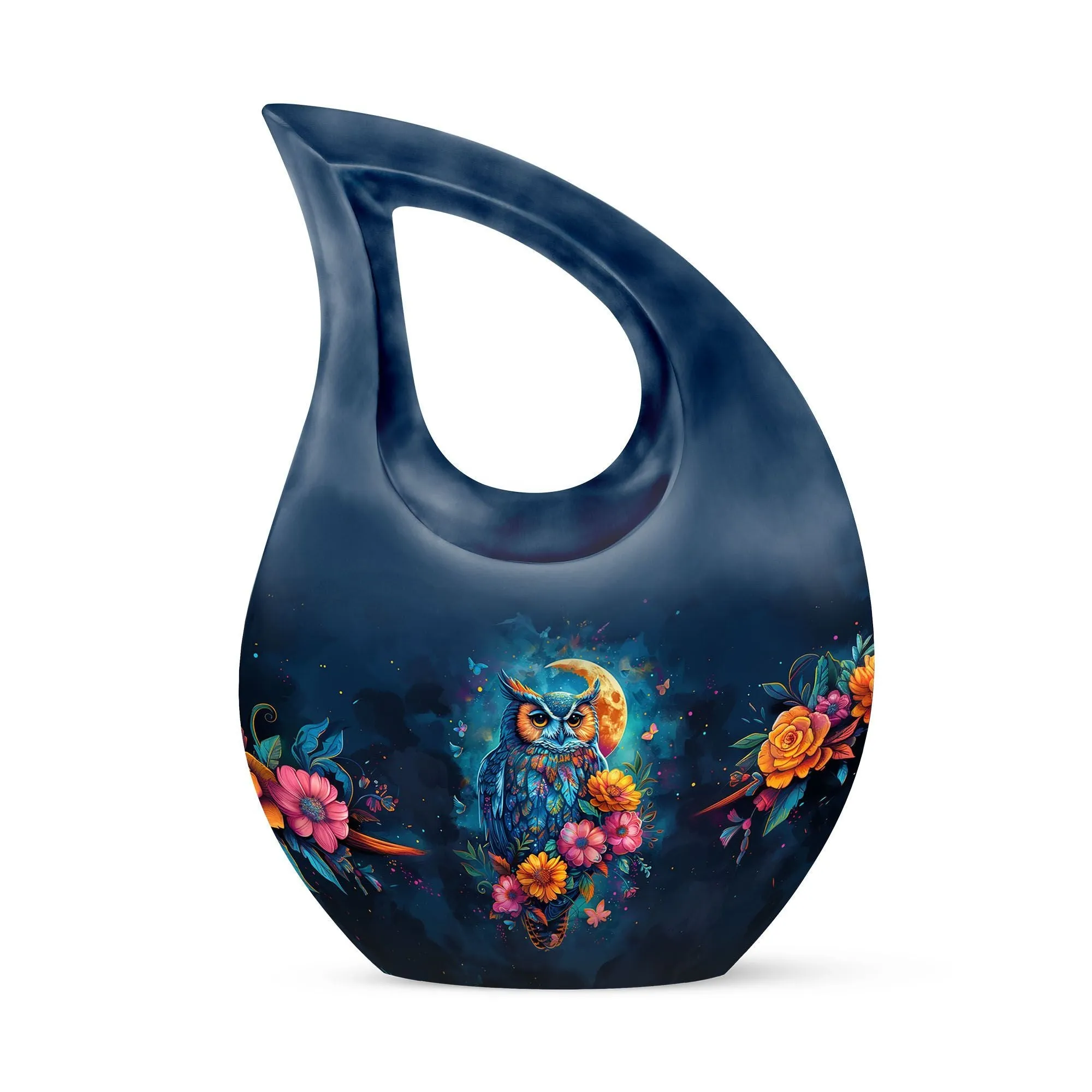 Double-Owl-Memory: Peaceful Rest Large Memorial Urn