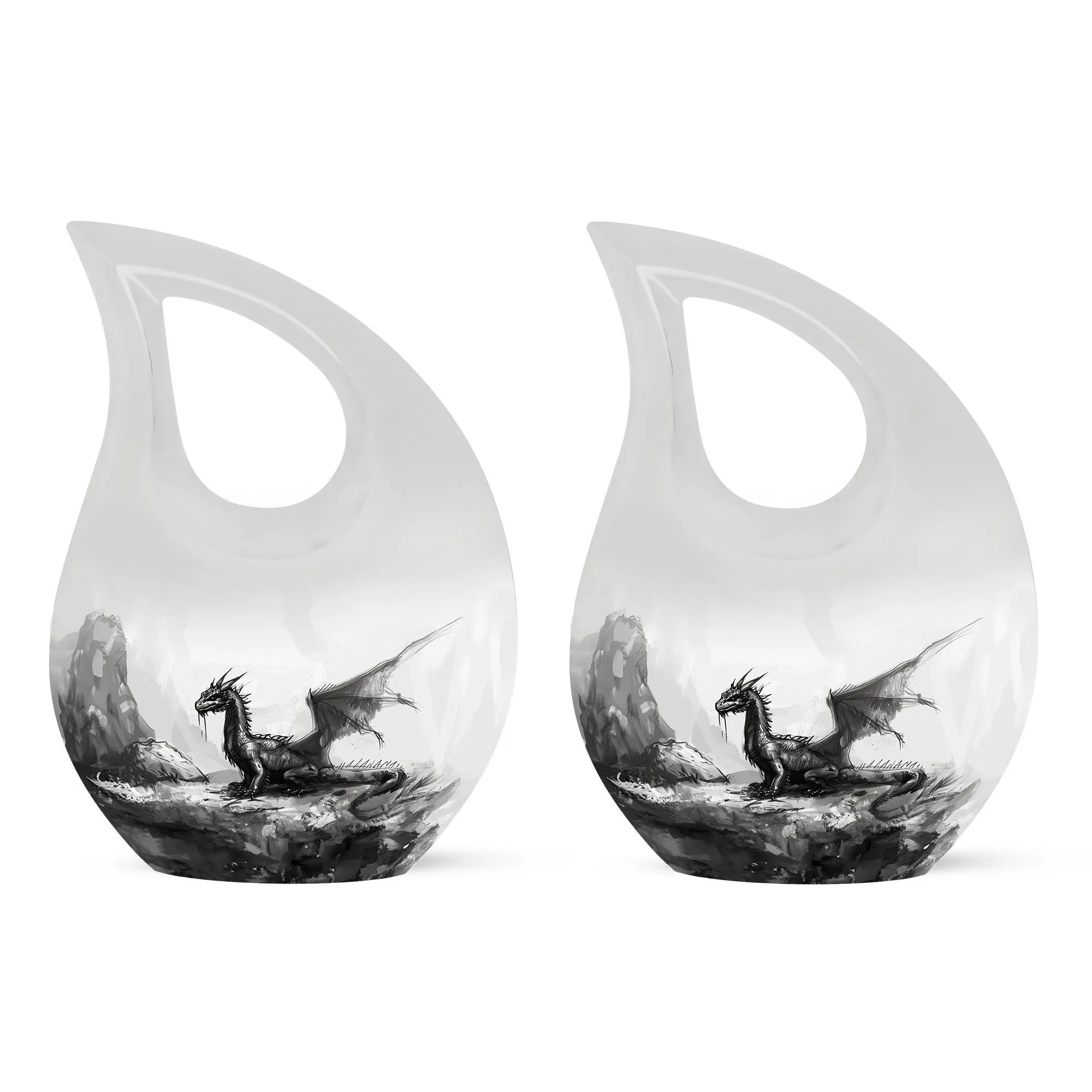 Dragon Memorial Urn, Commemorative Large Urn for Beloved Mom