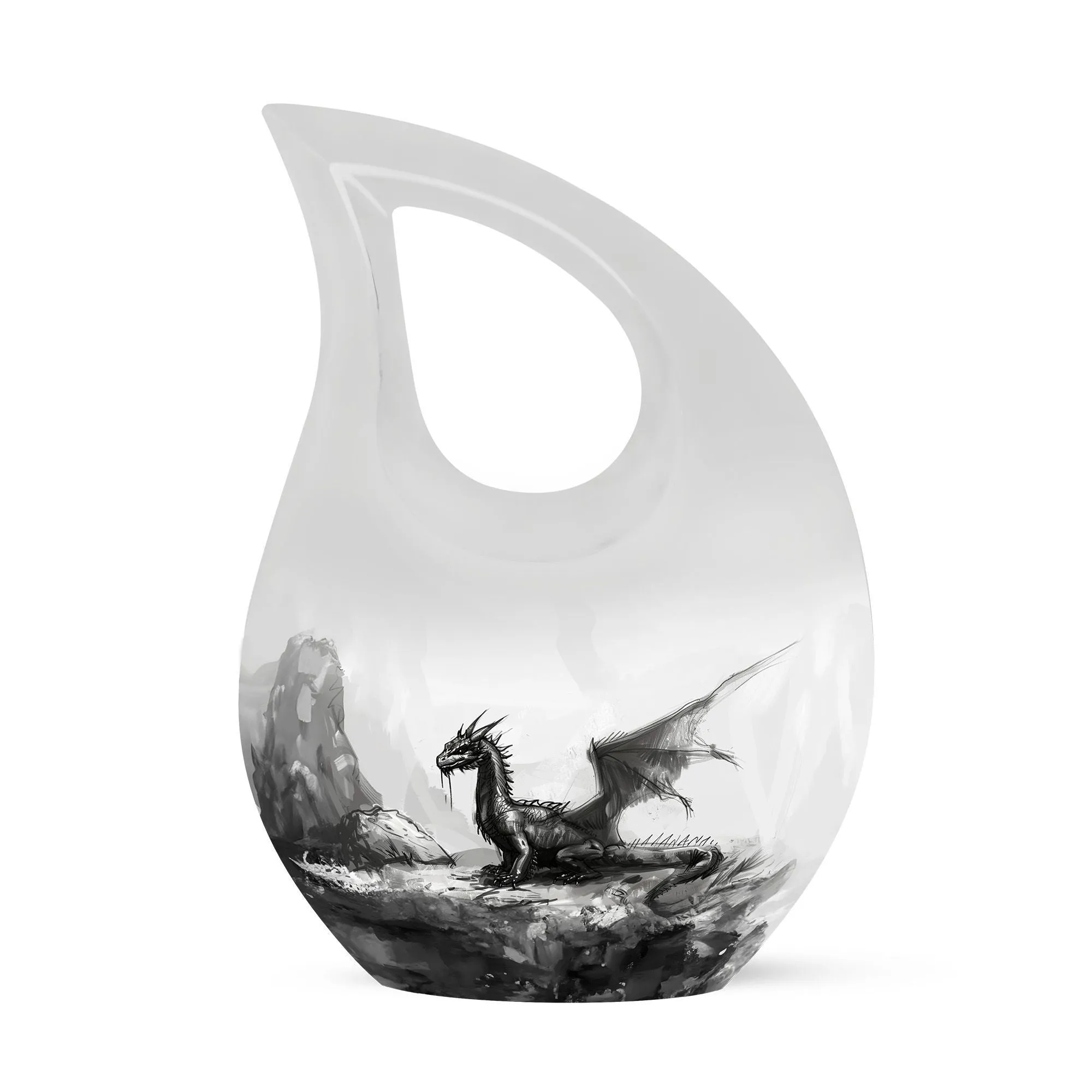 Dragon Memorial Urn, Commemorative Large Urn for Beloved Mom