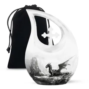 Dragon Memorial Urn, Commemorative Large Urn for Beloved Mom