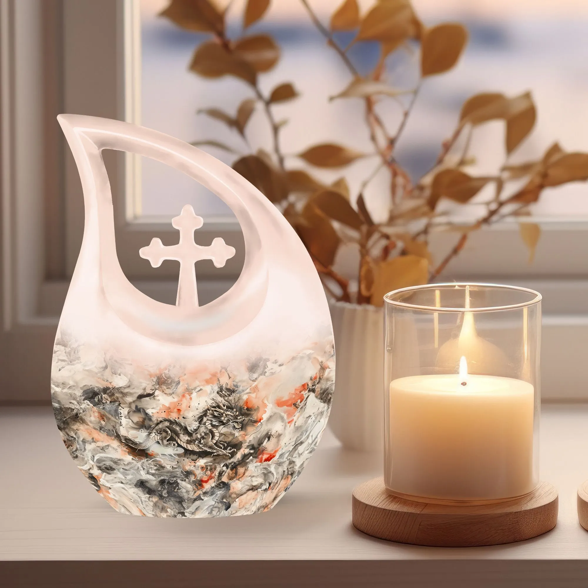 Dragon Urn: Compact Memorial Urn, Personalized Remembrance