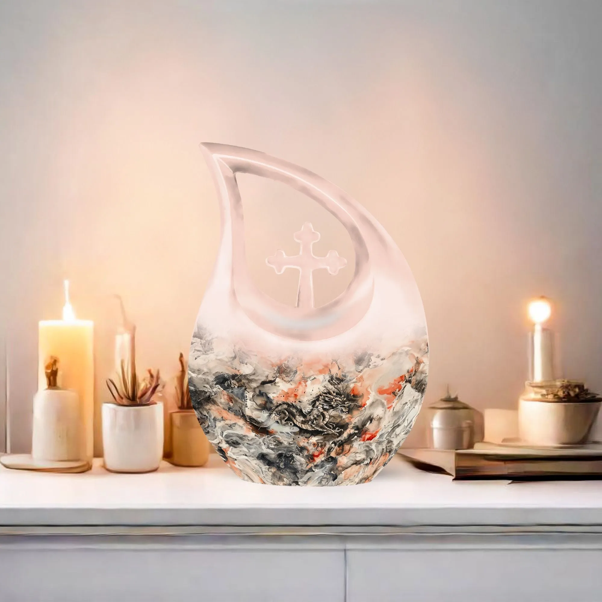 Dragon Urn: Compact Memorial Urn, Personalized Remembrance