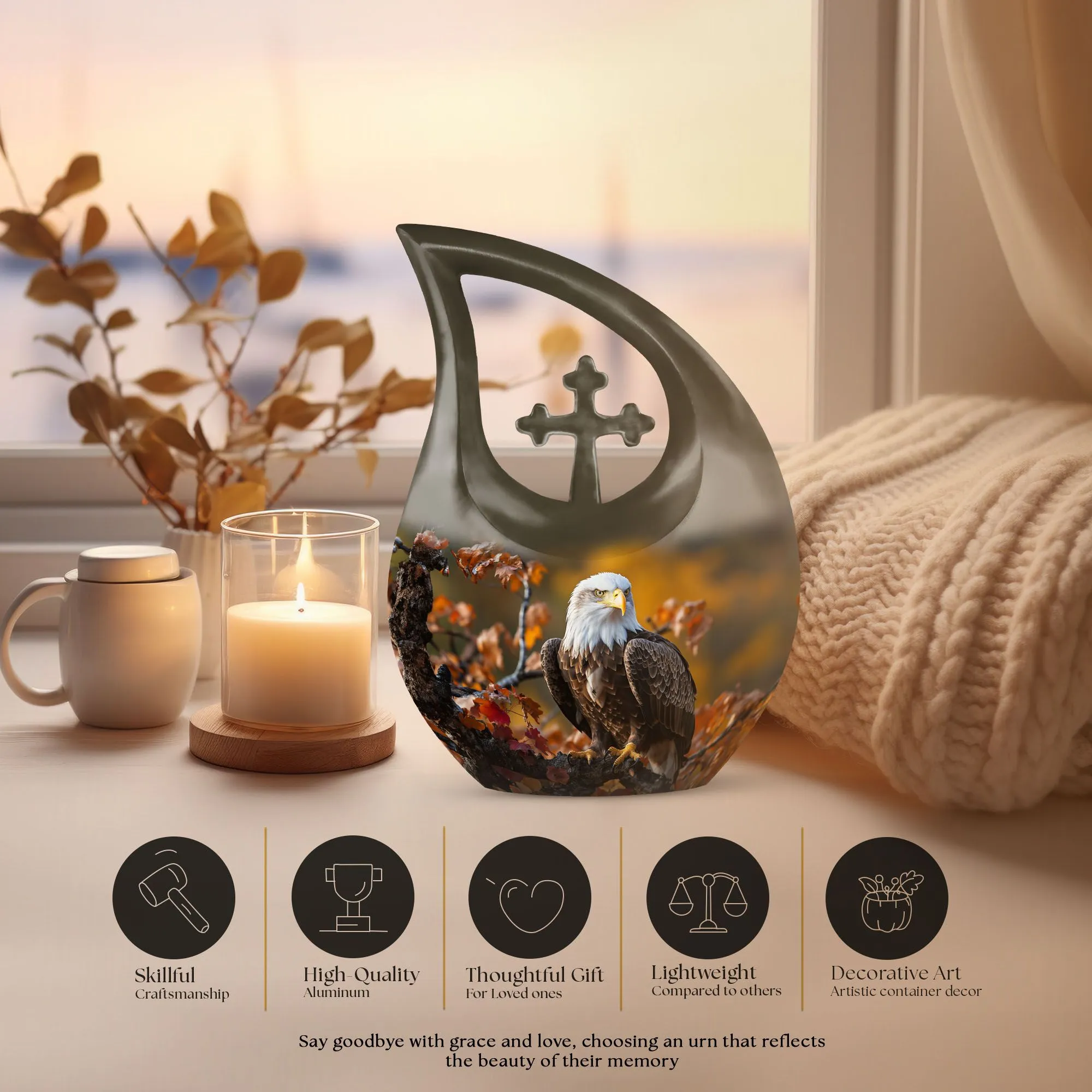 Eagle Soar large urn for ashes urn for human cremains