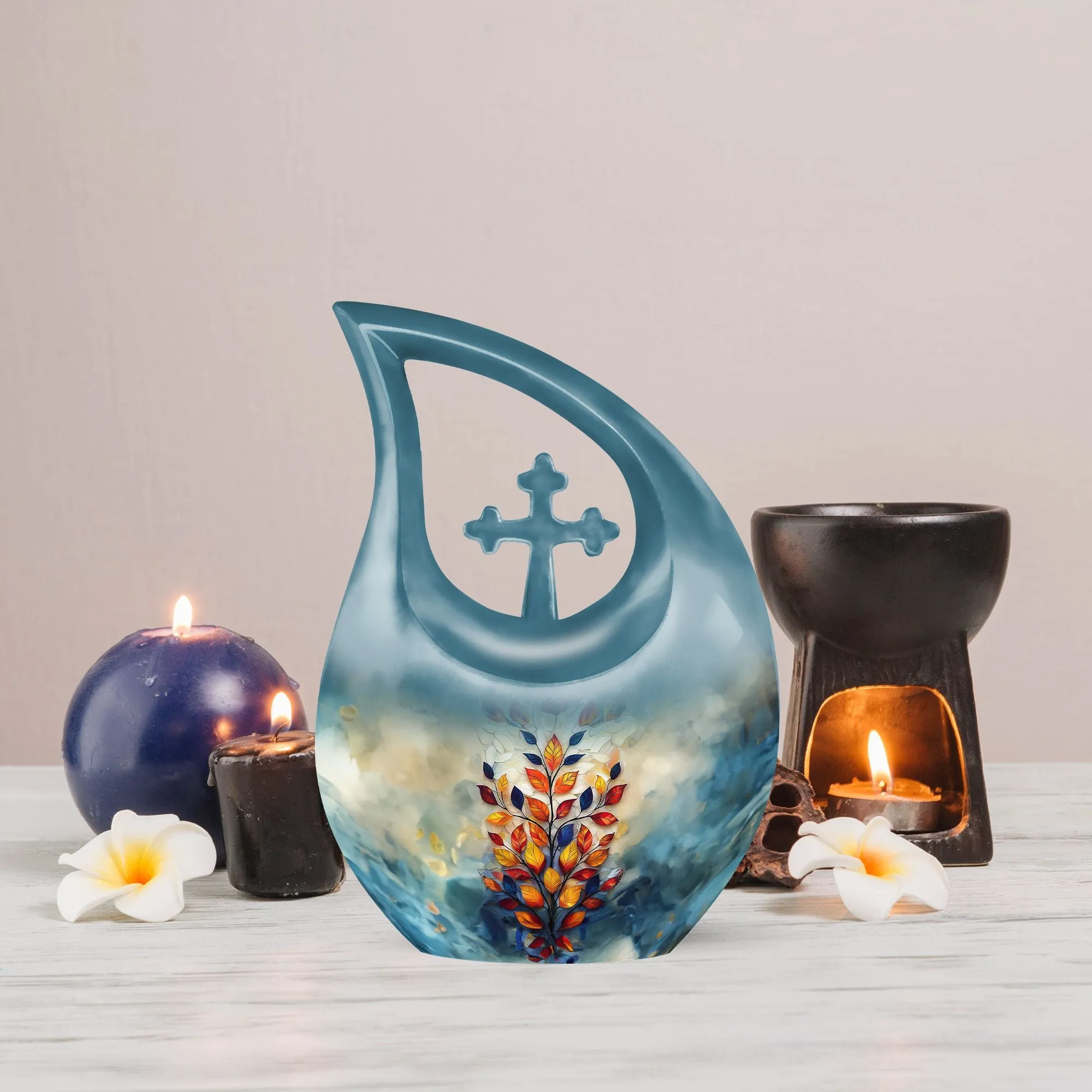 Elegant Stained Glass Urn: Affordable Memorable Resting Place