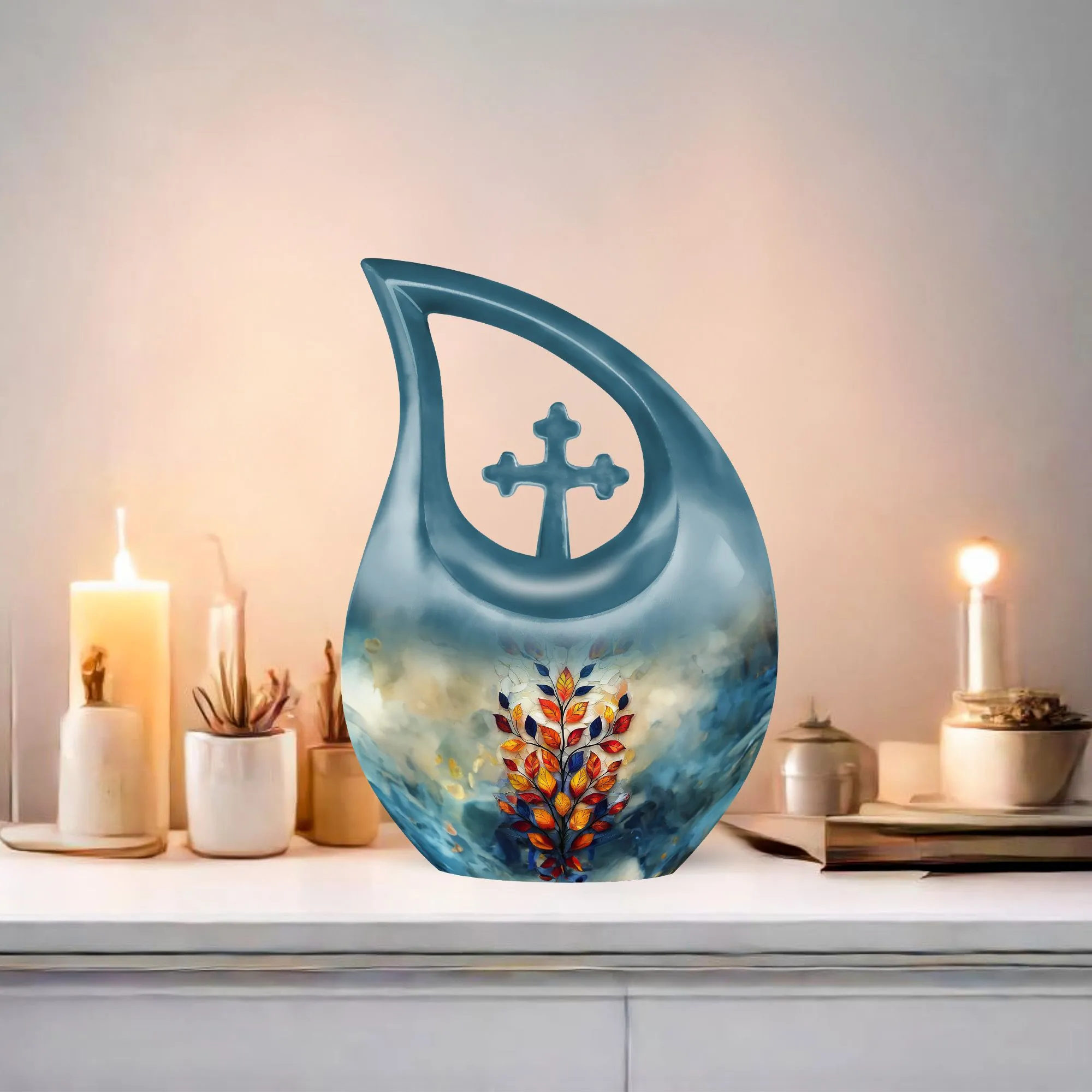 Elegant Stained Glass Urn: Affordable Memorable Resting Place