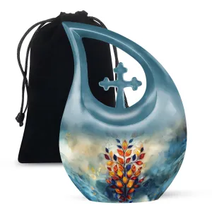Elegant Stained Glass Urn: Affordable Memorable Resting Place