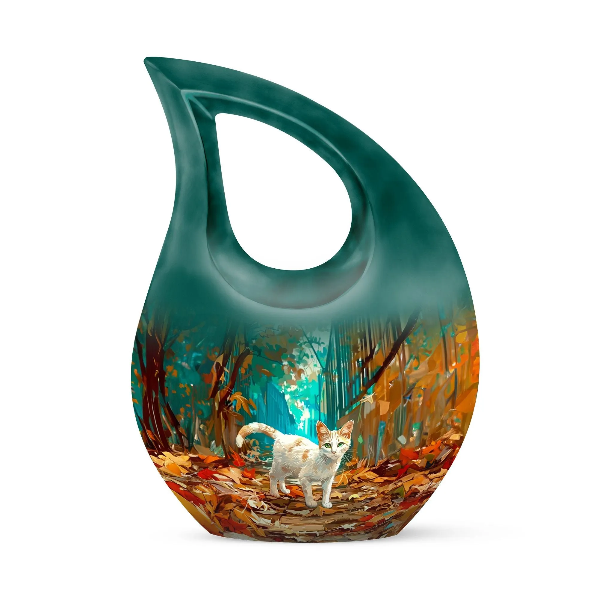 Elegant White Cat Memorial - An Affordable Cremation Choice
