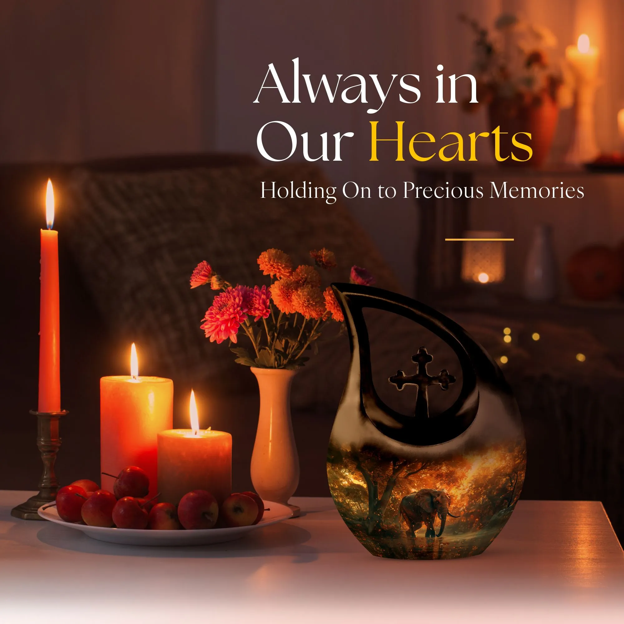Elephant Themed Memorials - Tailored Tribute Urn for Ashes