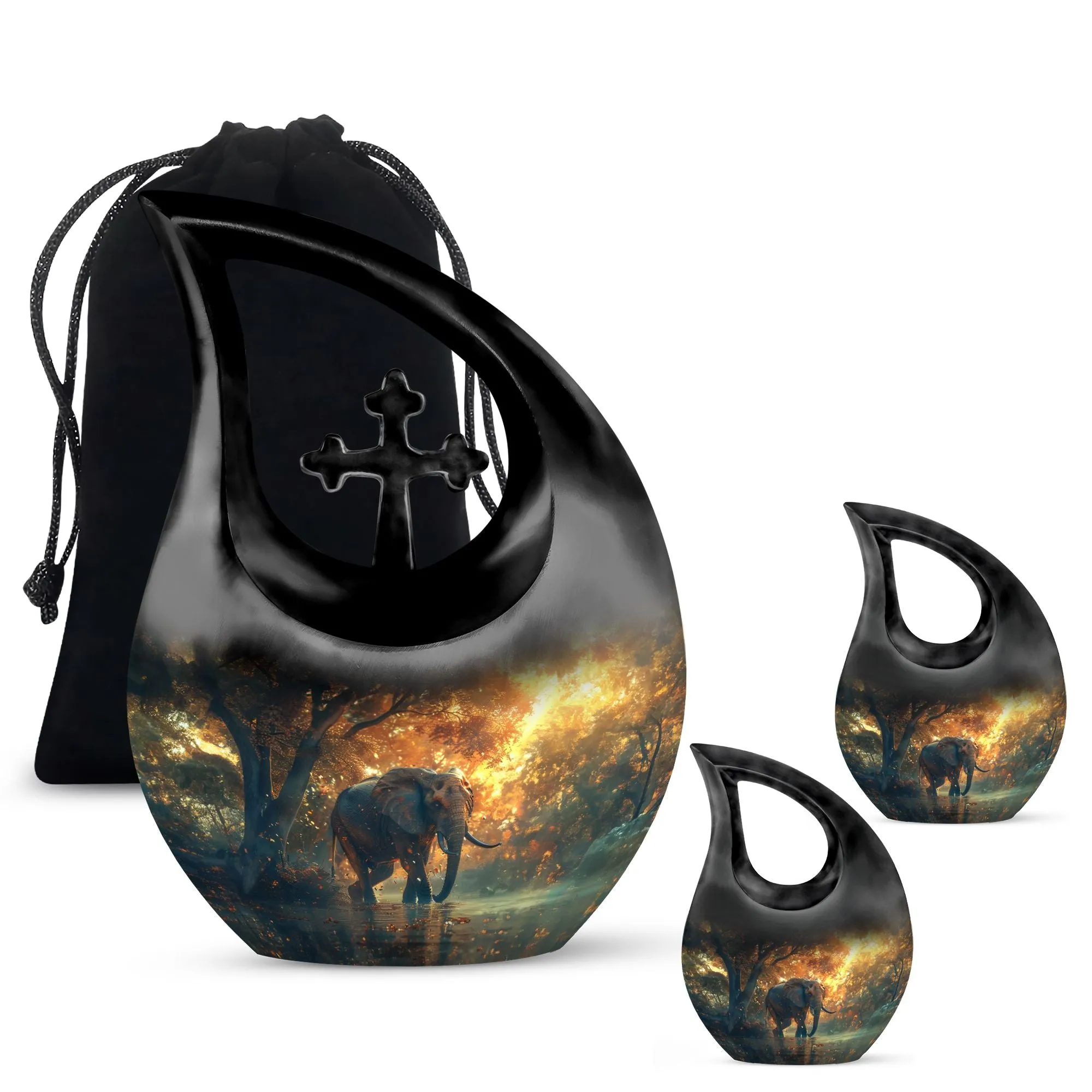 Elephant Themed Memorials - Tailored Tribute Urn for Ashes
