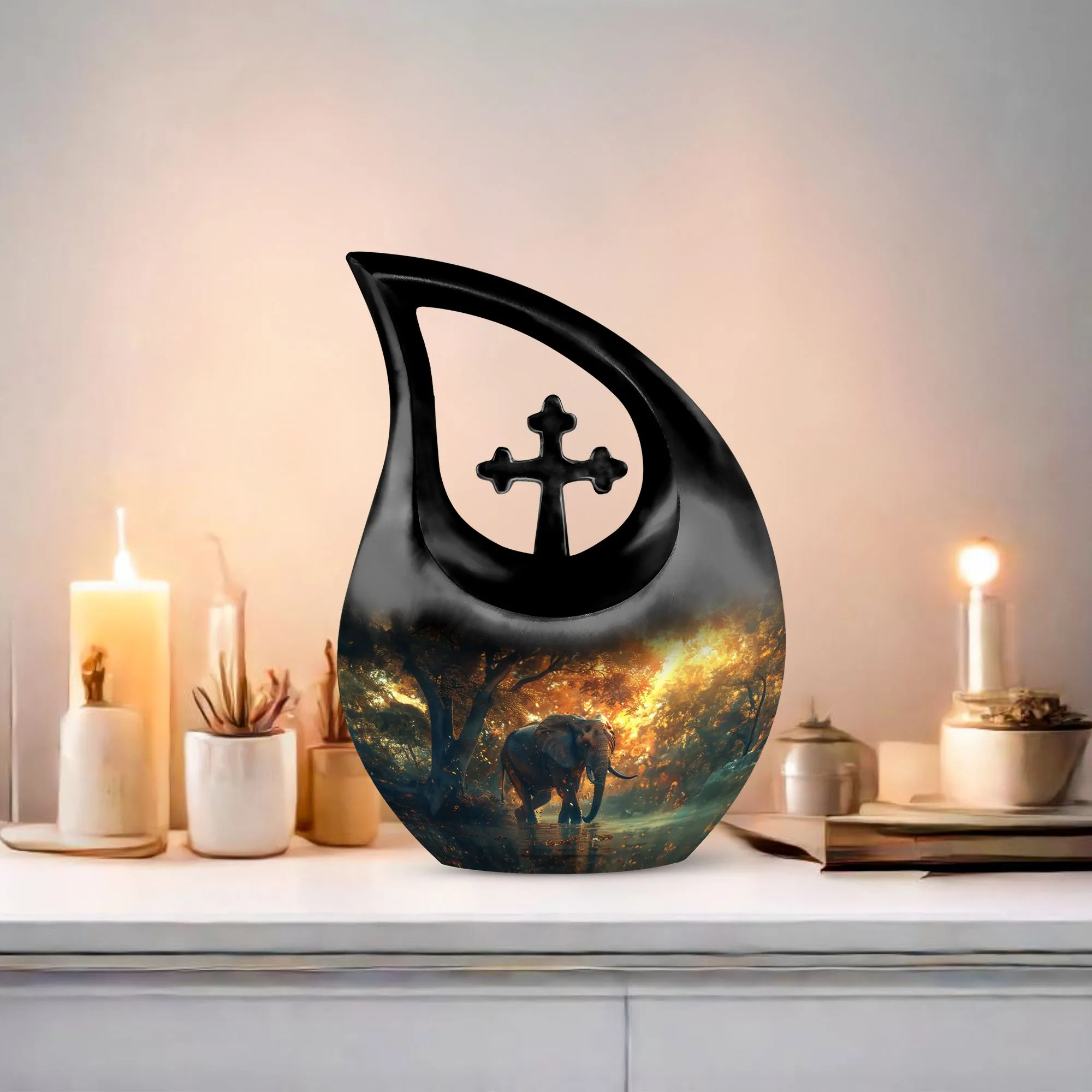 Elephant Themed Memorials - Tailored Tribute Urn for Ashes
