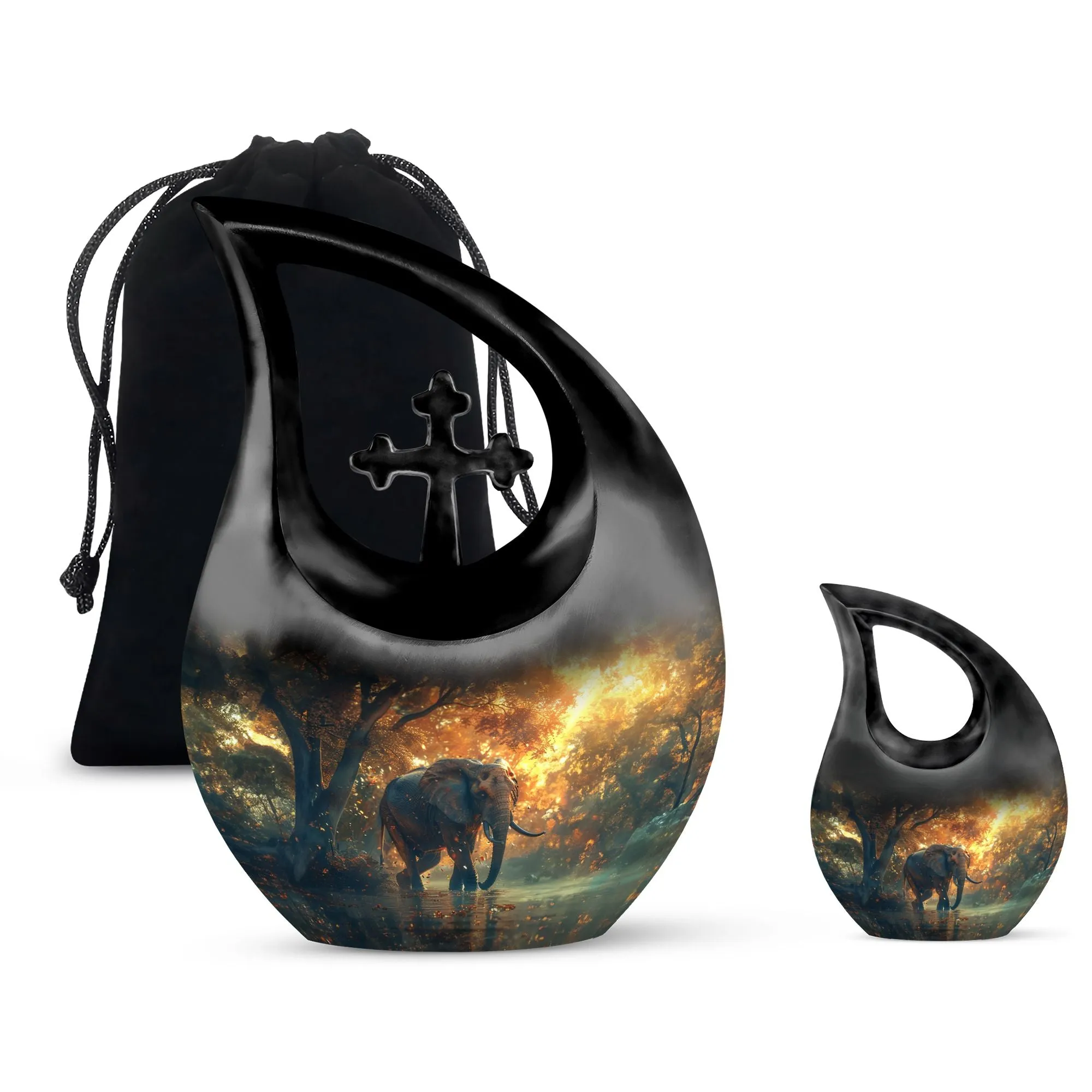 Elephant Themed Memorials - Tailored Tribute Urn for Ashes