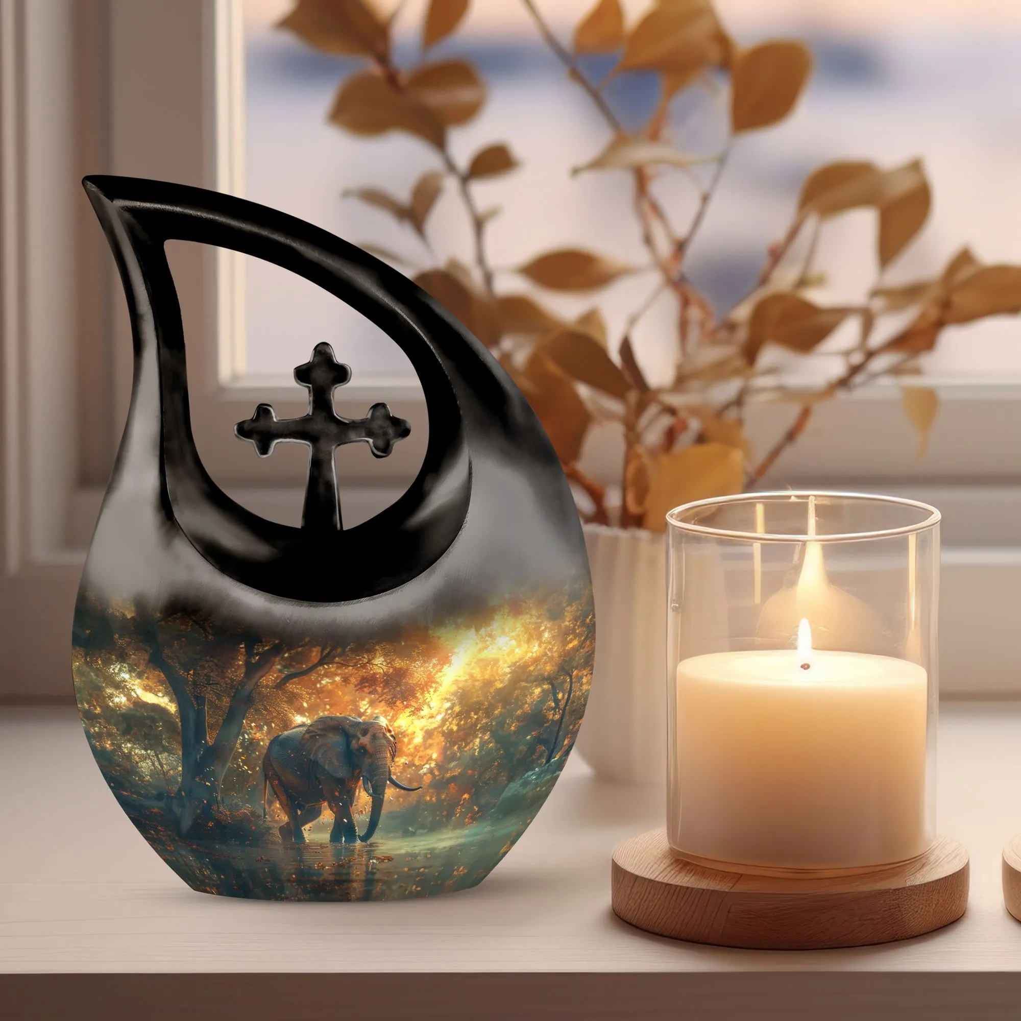 Elephant Themed Memorials - Tailored Tribute Urn for Ashes