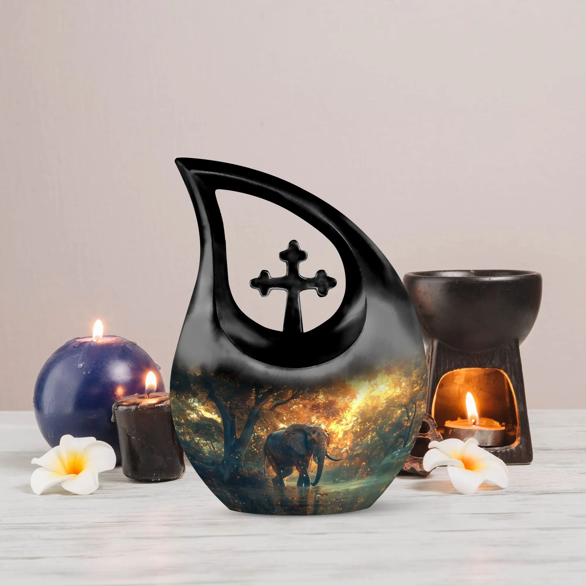 Elephant Themed Memorials - Tailored Tribute Urn for Ashes