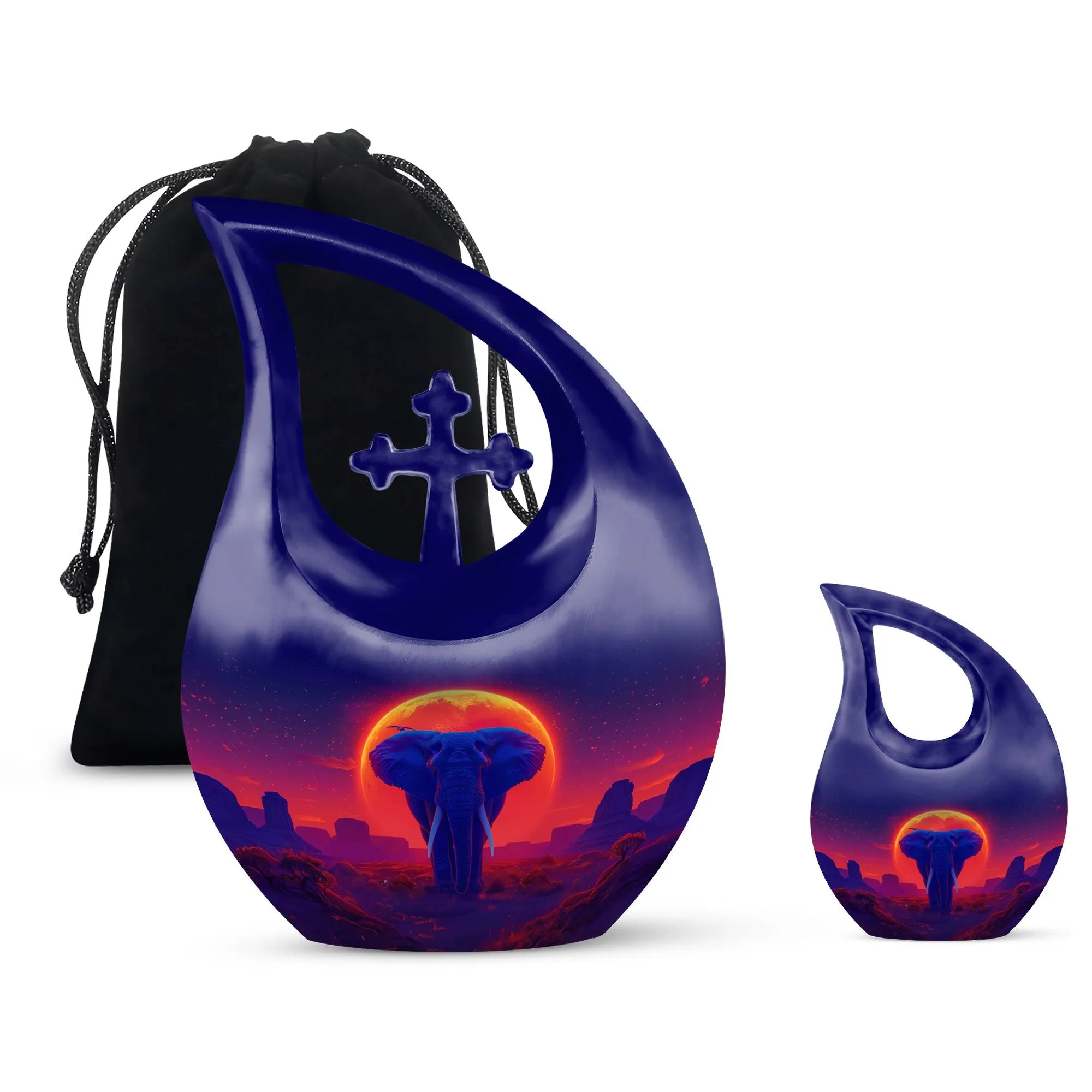 Elephant Tribute: Medium-Sized Elemental Memorial Urn