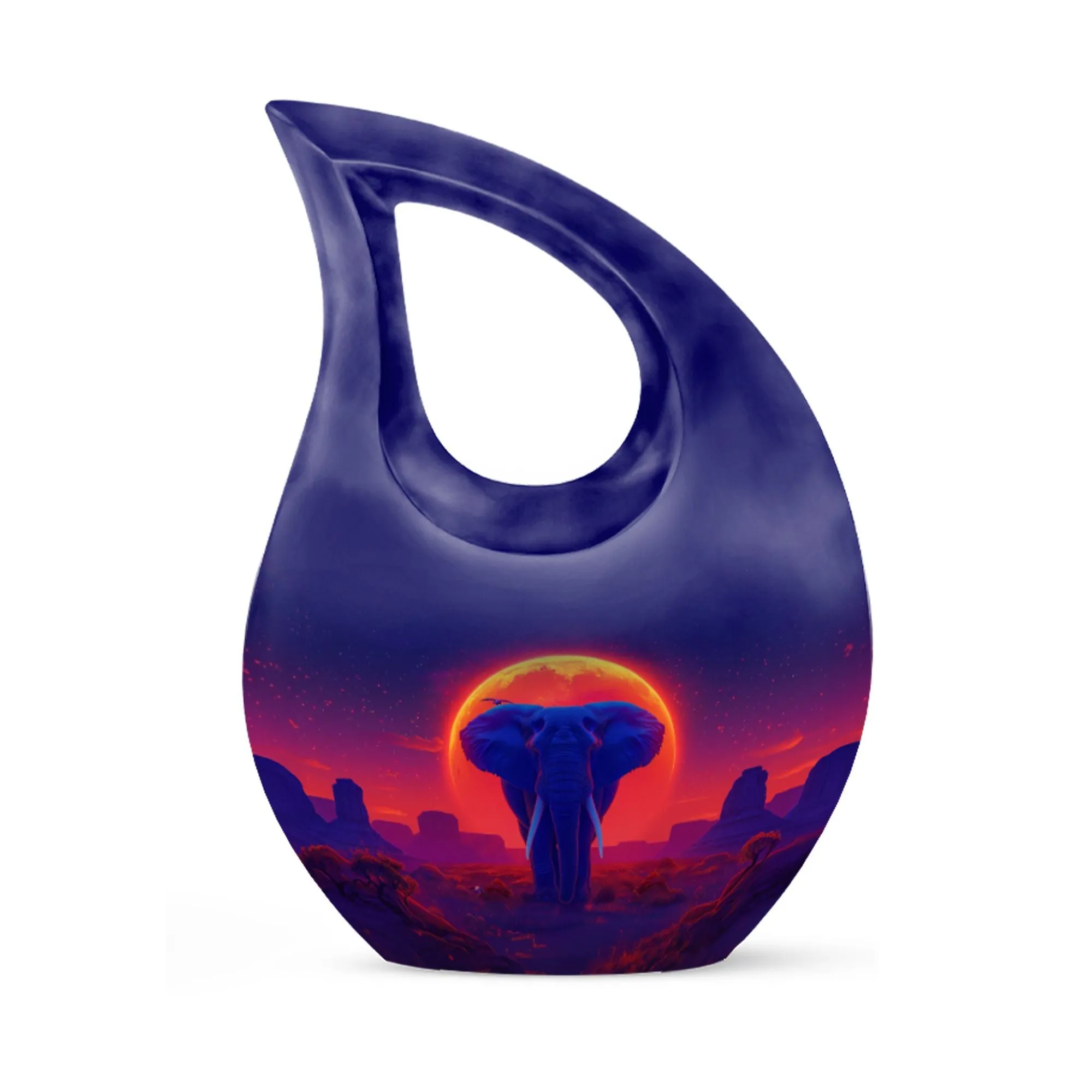 Elephant Tribute: Medium-Sized Elemental Memorial Urn
