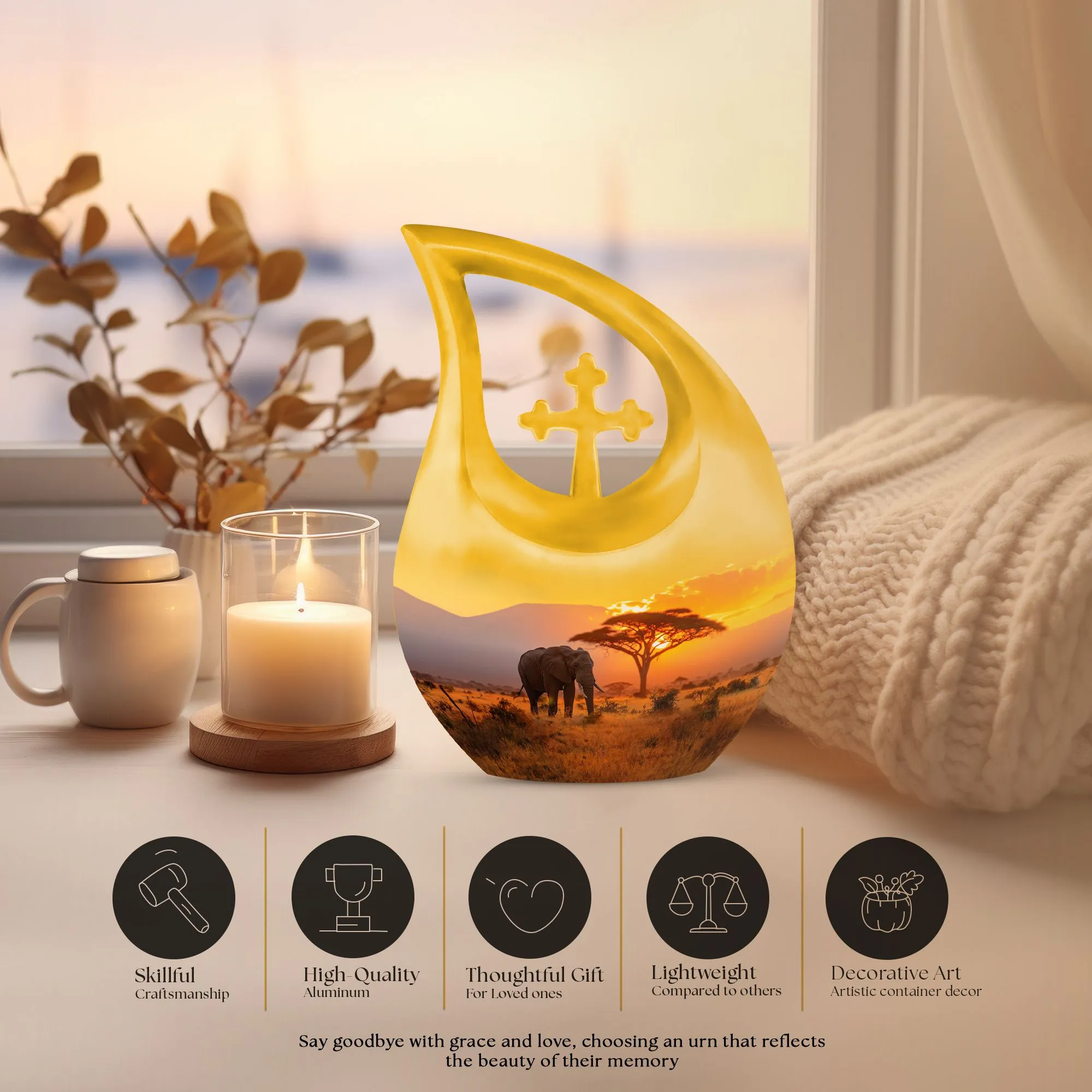 Elephant Urn: Commemorating Loved Ones, Medium Size Memory Keeper