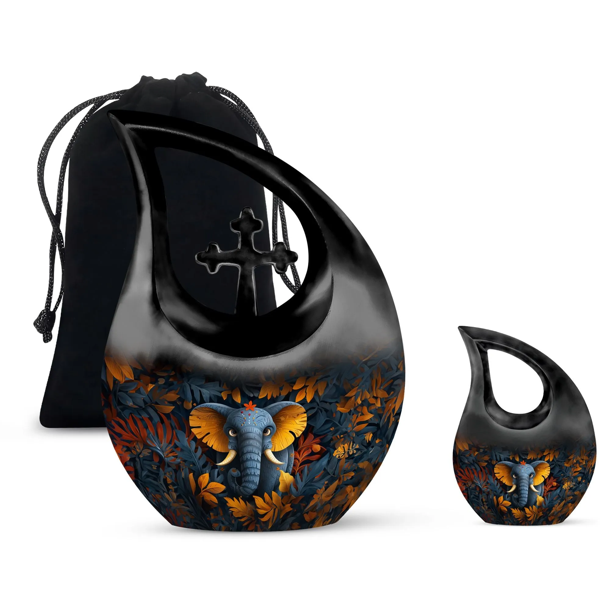 Elephant Urn - Large Urn For Cremated Human Ashes Remains