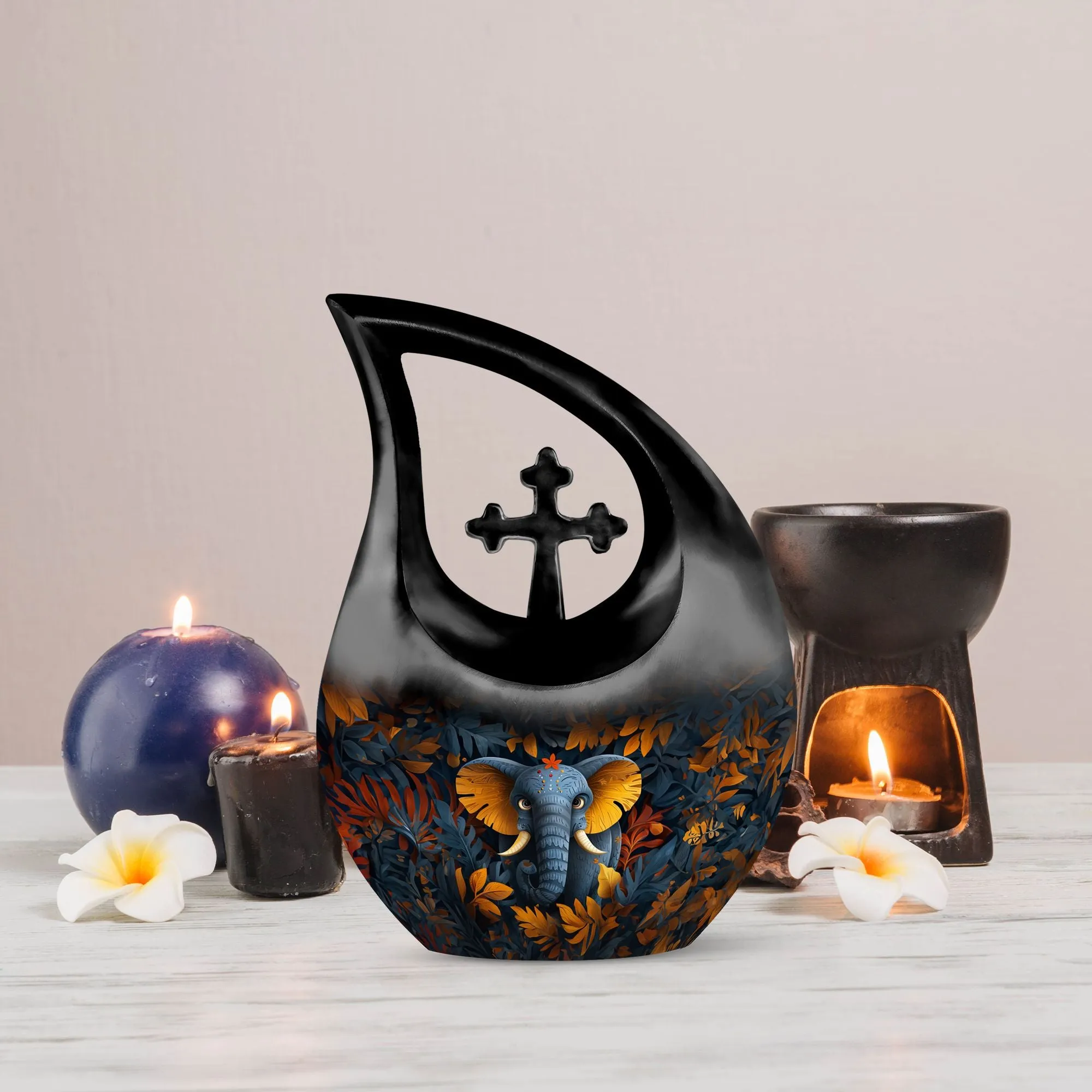 Elephant Urn - Large Urn For Cremated Human Ashes Remains
