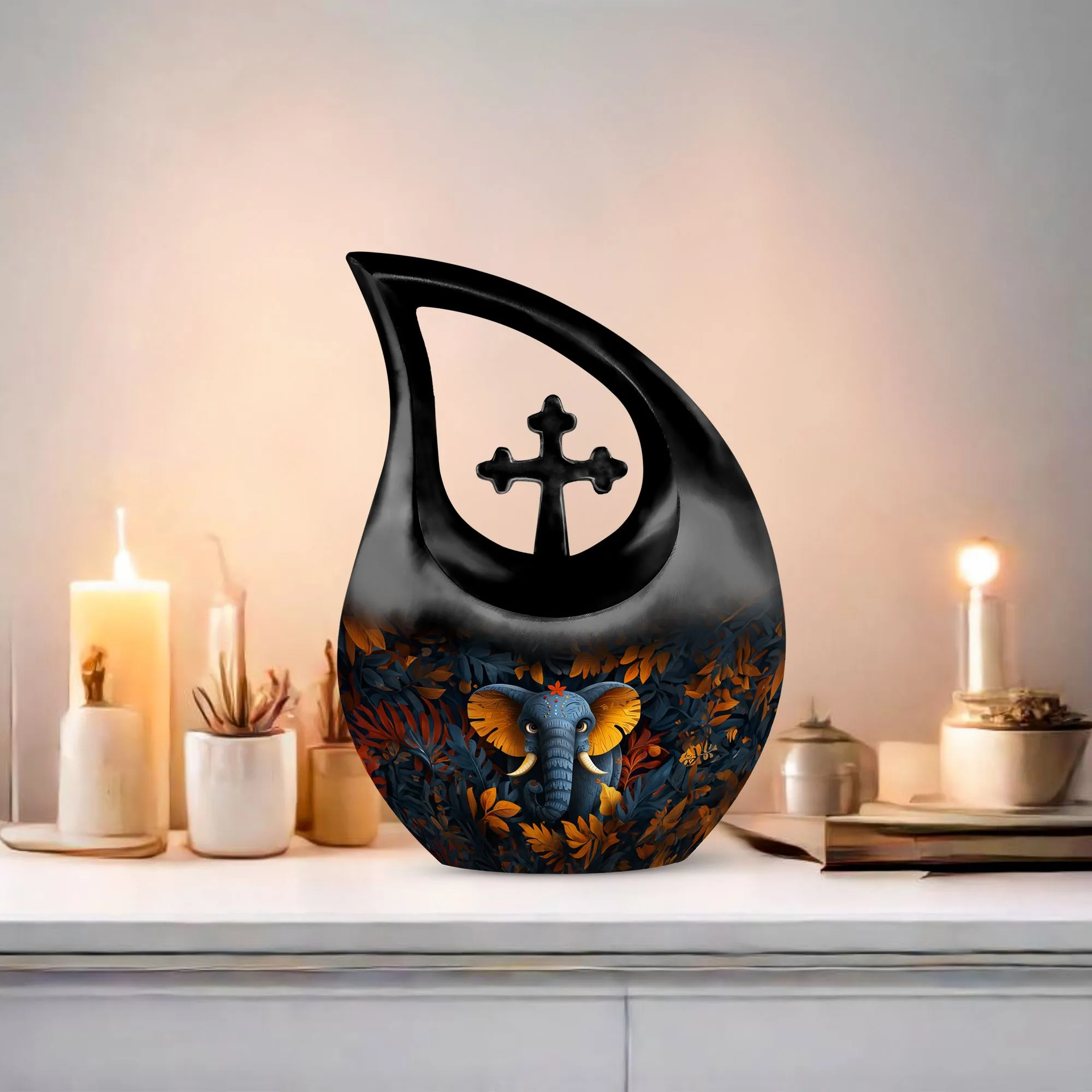 Elephant Urn - Large Urn For Cremated Human Ashes Remains