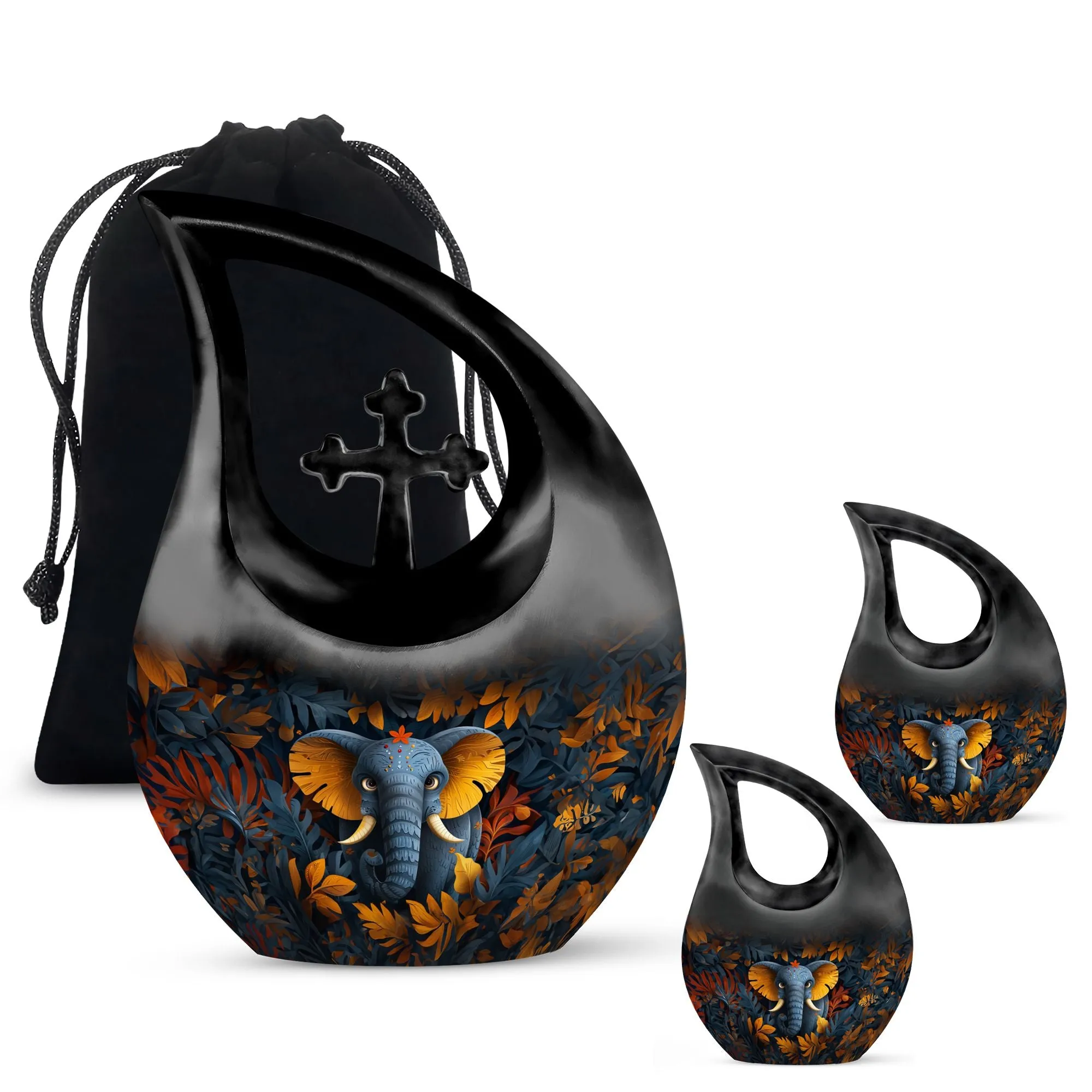 Elephant Urn - Large Urn For Cremated Human Ashes Remains