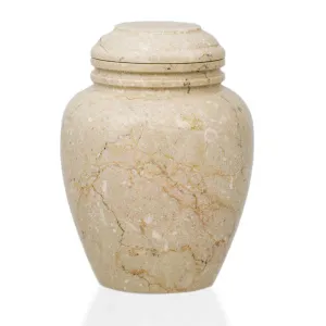 Elliptical Alluvium Marble Cremation Urn In Large