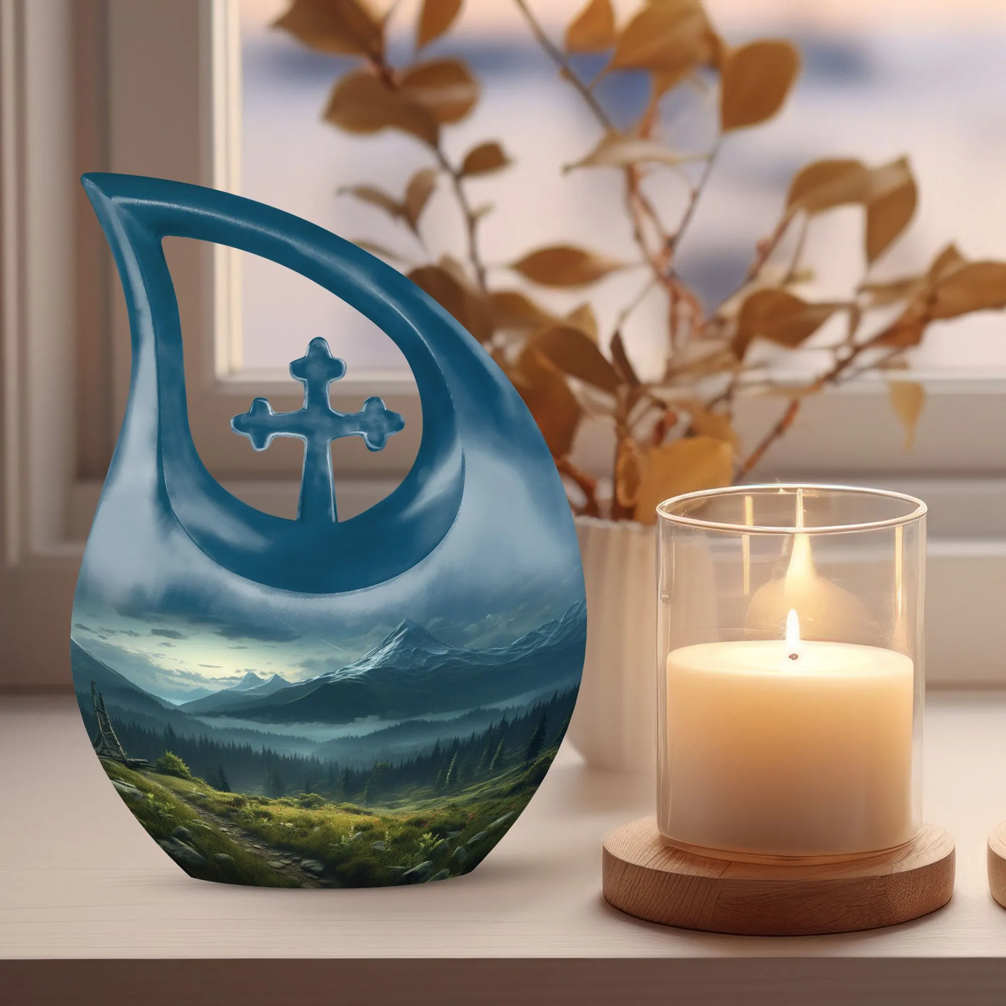 Emblem of Serenity Wilderness Urn - A Revered Memorial Companion