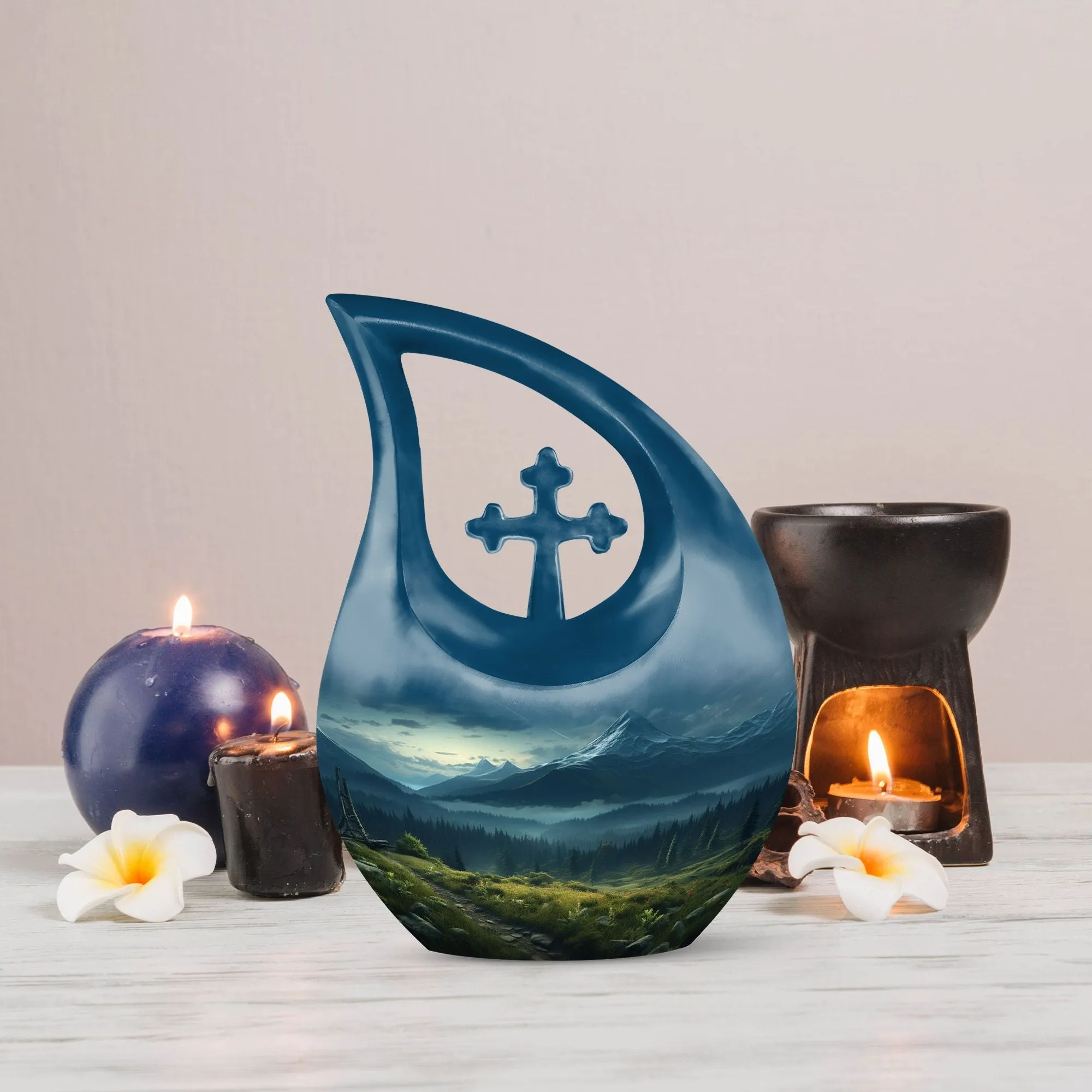 Emblem of Serenity Wilderness Urn - A Revered Memorial Companion