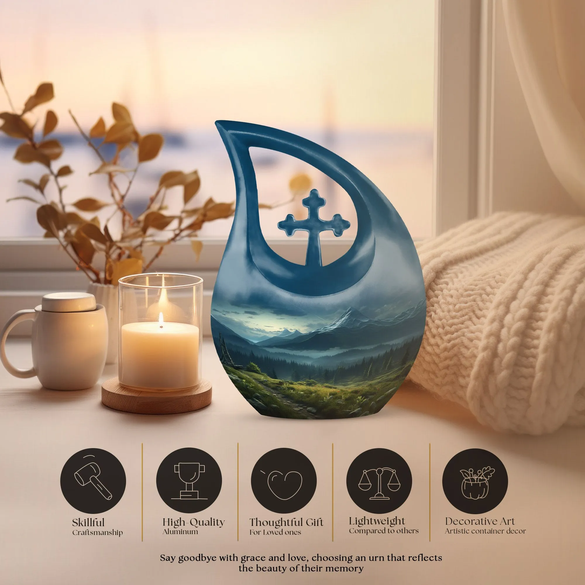 Emblem of Serenity Wilderness Urn - A Revered Memorial Companion