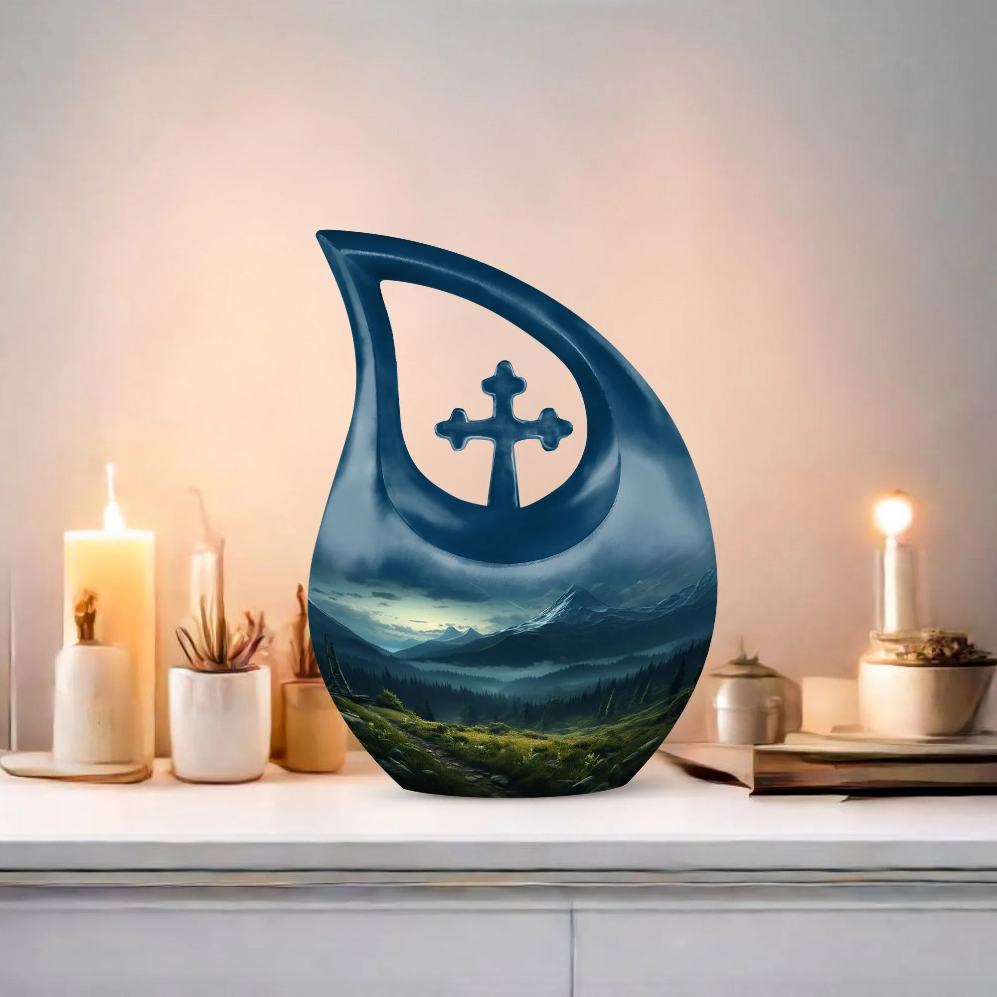 Emblem of Serenity Wilderness Urn - A Revered Memorial Companion