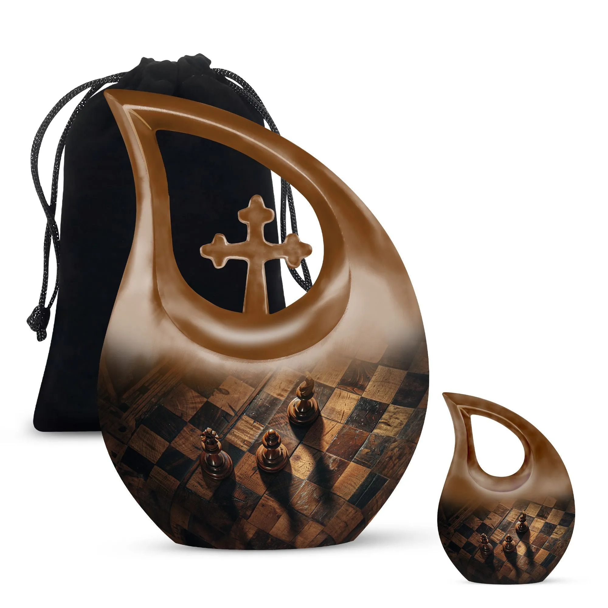 Enduring Serenity Chess Urn - An All Faith Memorial Keepsake