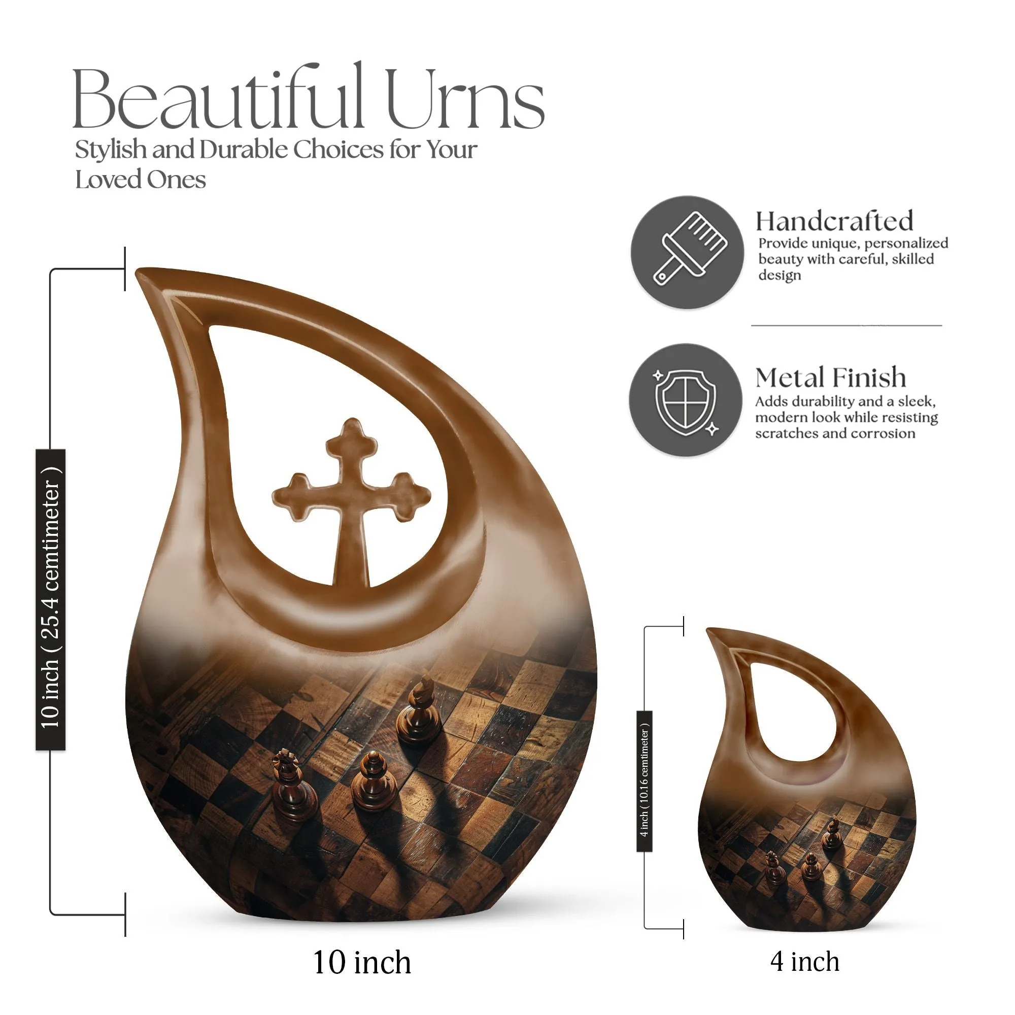 Enduring Serenity Chess Urn - An All Faith Memorial Keepsake
