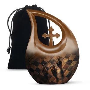 Enduring Serenity Chess Urn - An All Faith Memorial Keepsake