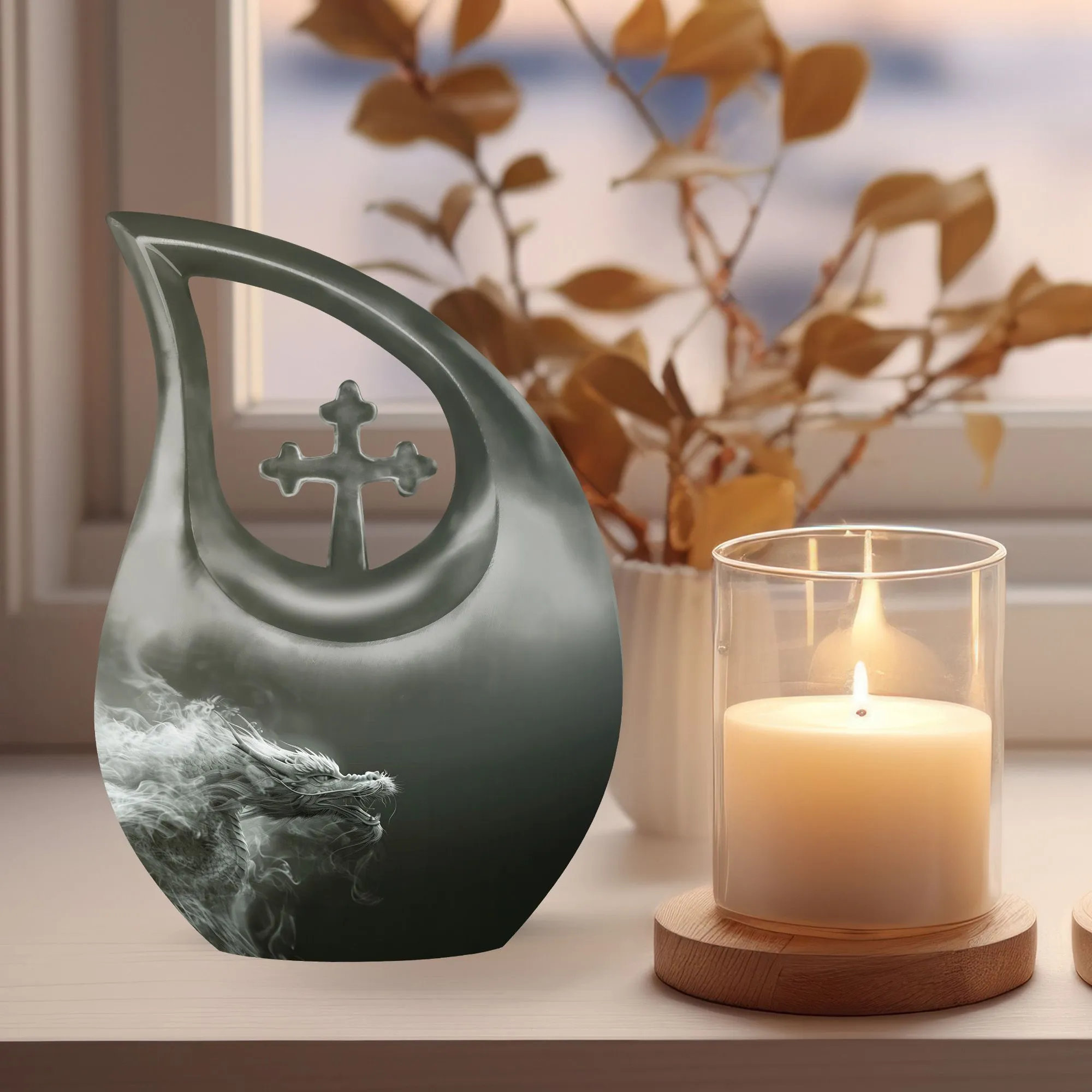 Eternal Dragon: A Grand Resting Place - Memorial Urn for Ashes