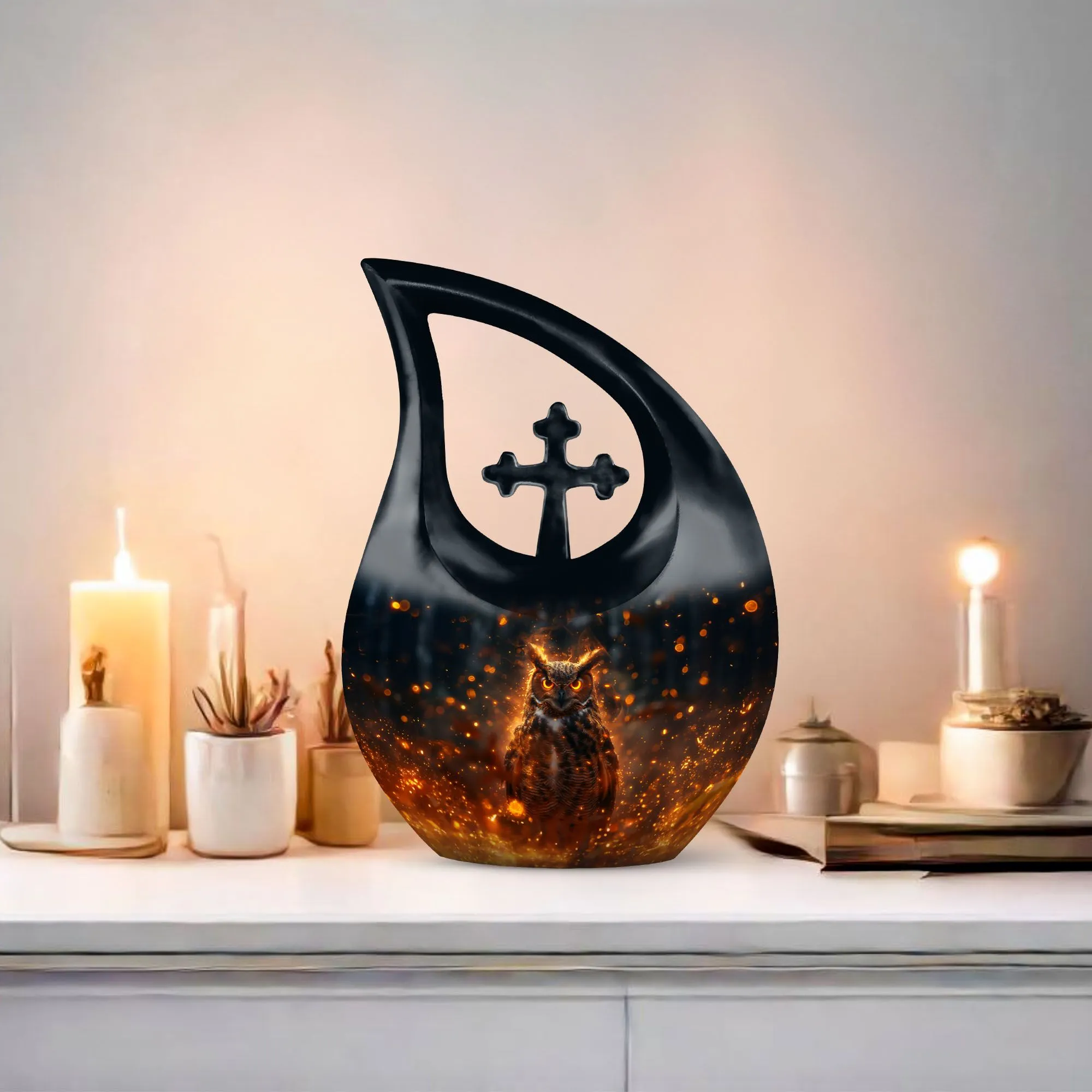 Eternal Owl Sanctuary - Aesthetic Urn for Cremated Remains
