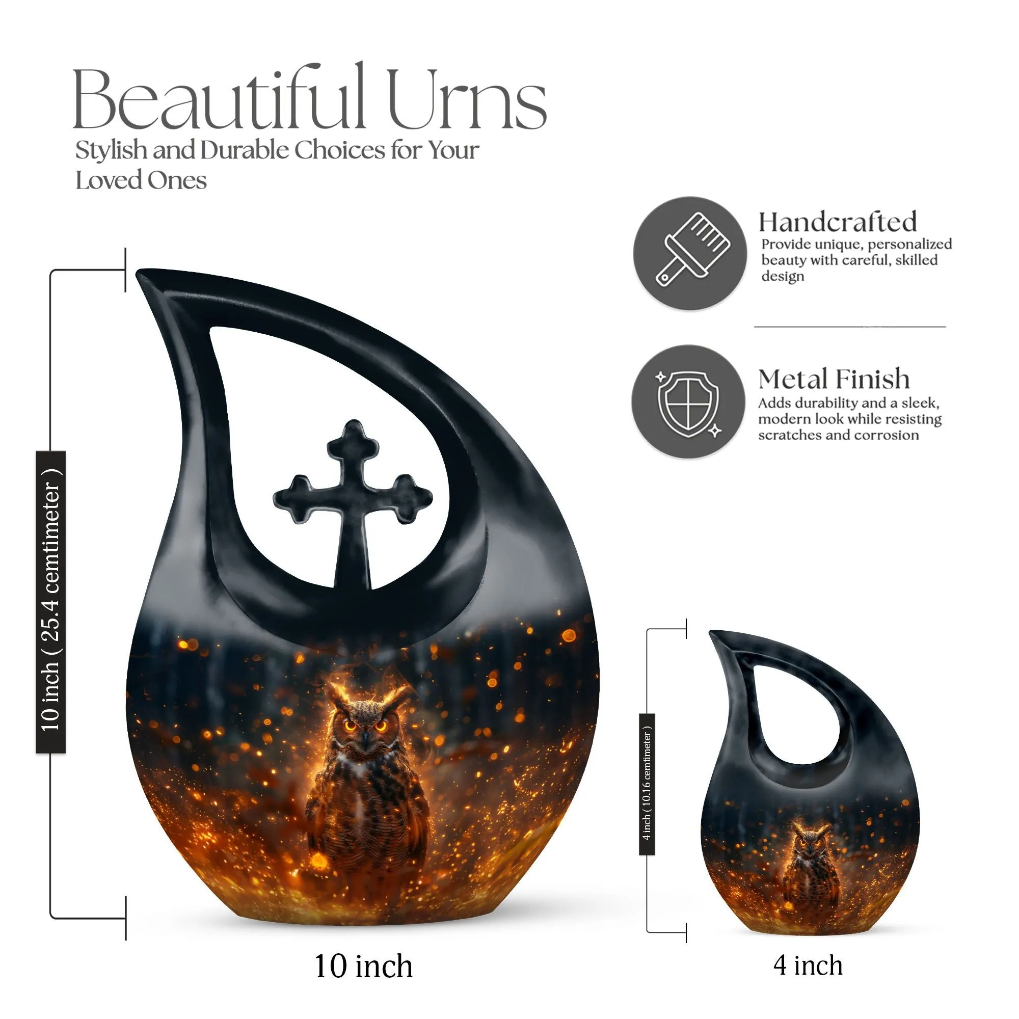 Eternal Owl Sanctuary - Aesthetic Urn for Cremated Remains