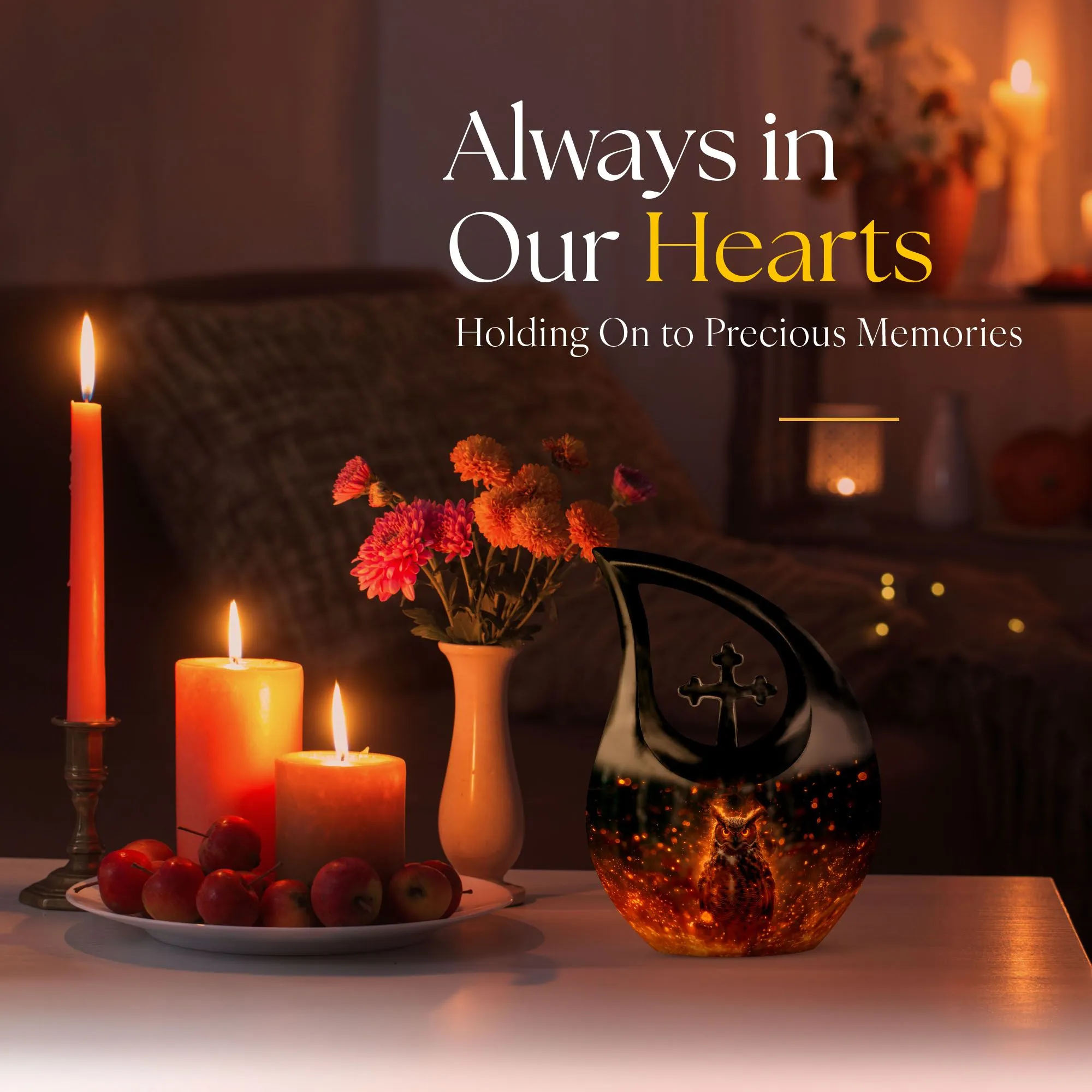 Eternal Owl Sanctuary - Aesthetic Urn for Cremated Remains