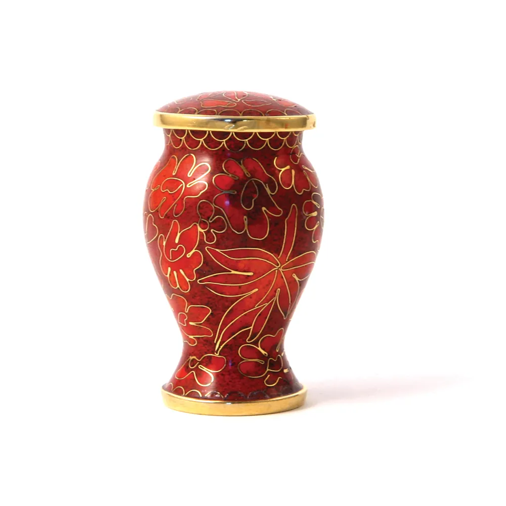 Etienne Autumn Leaves, Cloisonne Cremation Urn