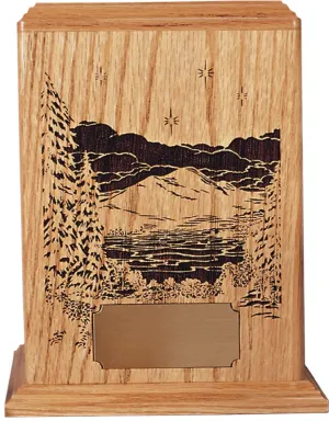 Evening Reflection Wooden Cremation Urn