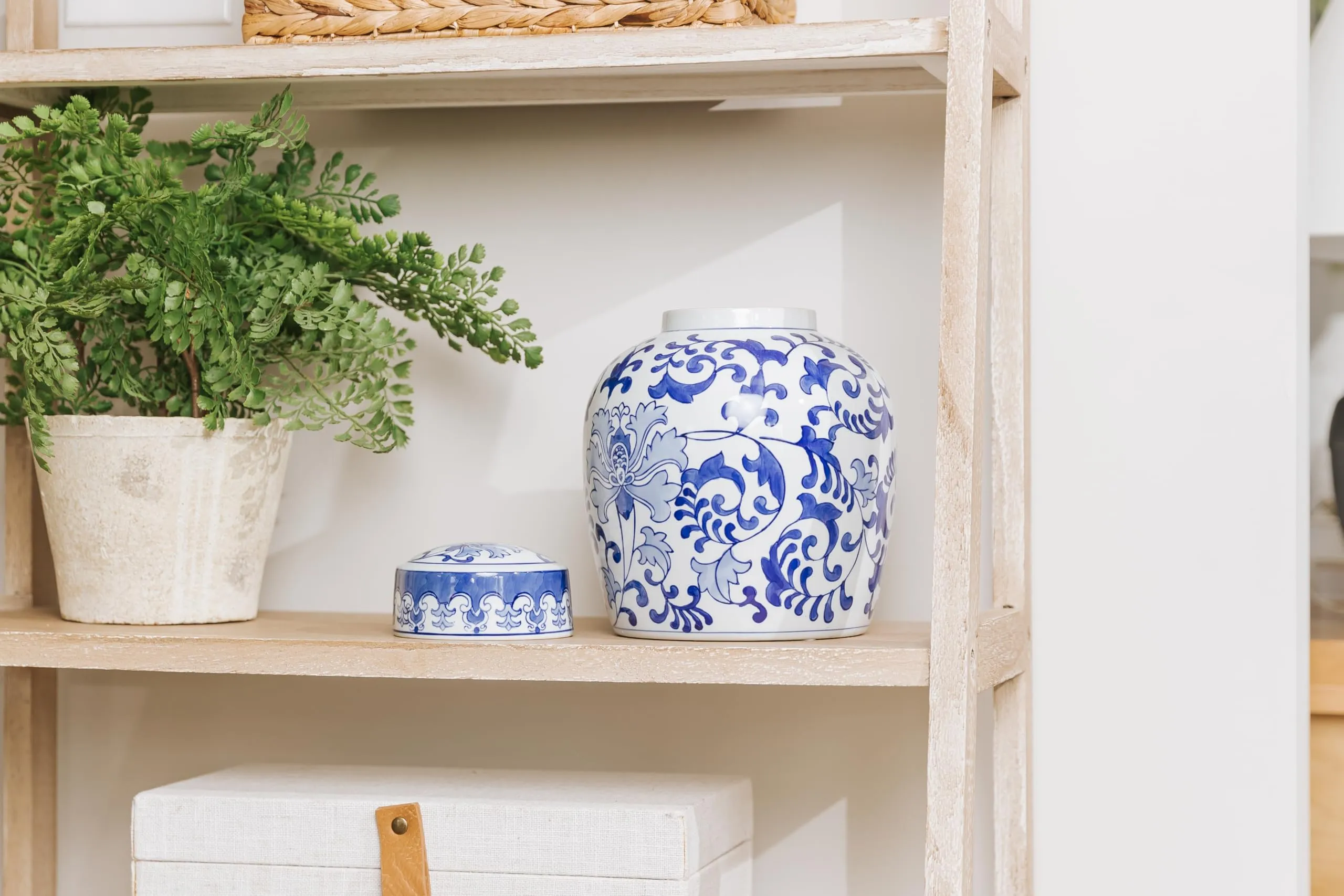 Exotic Blue Ceramic Cremation Urn