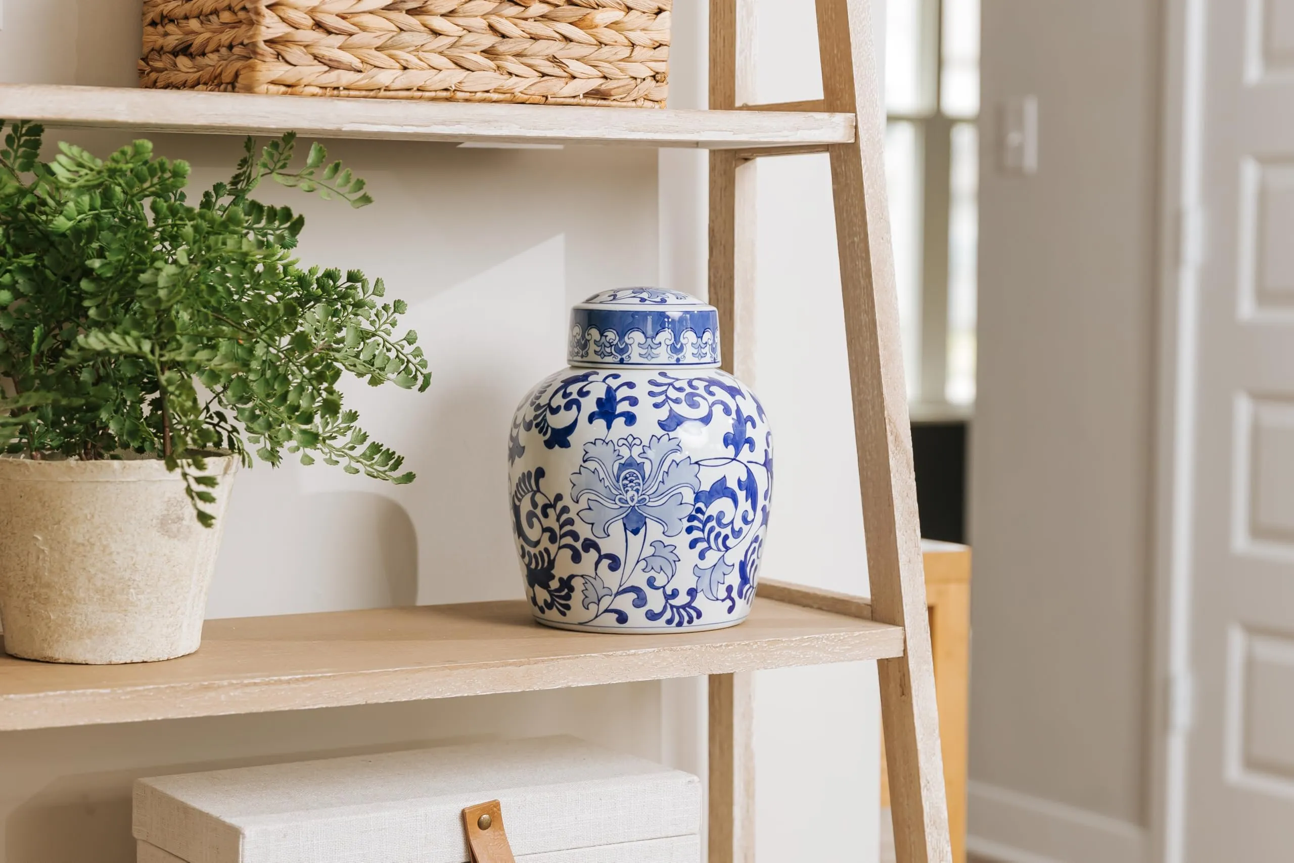 Exotic Blue Ceramic Cremation Urn