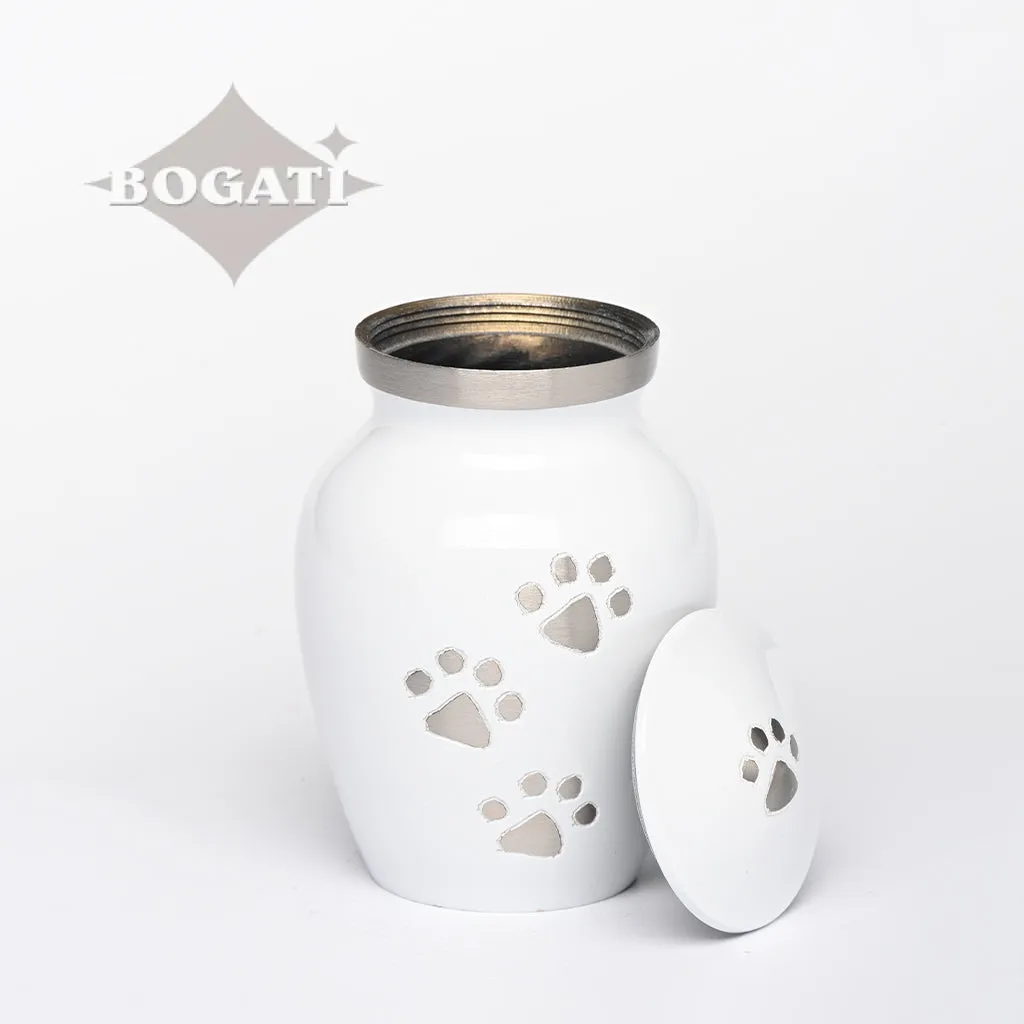 EXTRA SMALL Brass Pet Urn - "Paws to Heaven"