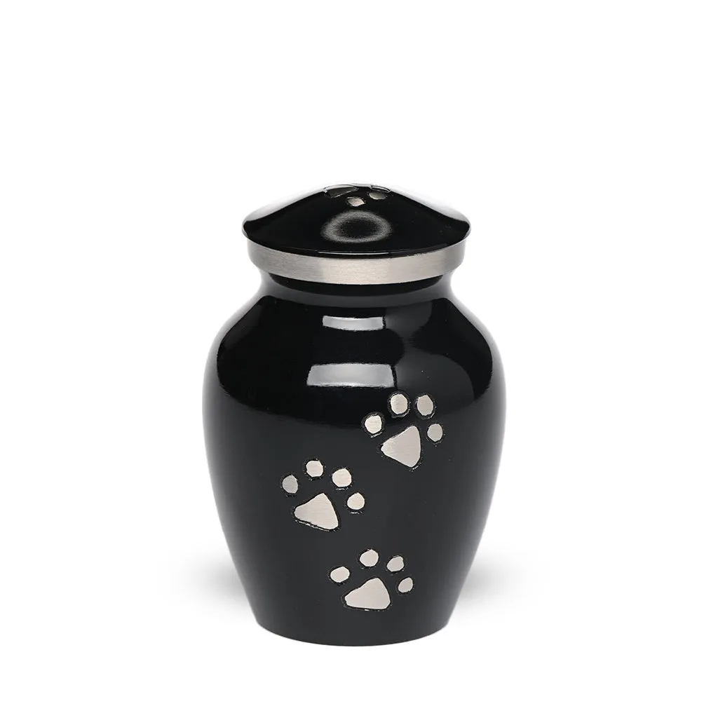 EXTRA SMALL Brass Pet Urn - "Paws to Heaven"