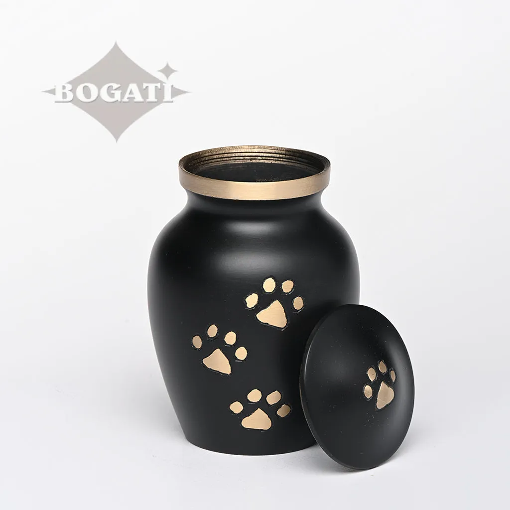 EXTRA SMALL Brass Pet Urn - "Paws to Heaven"