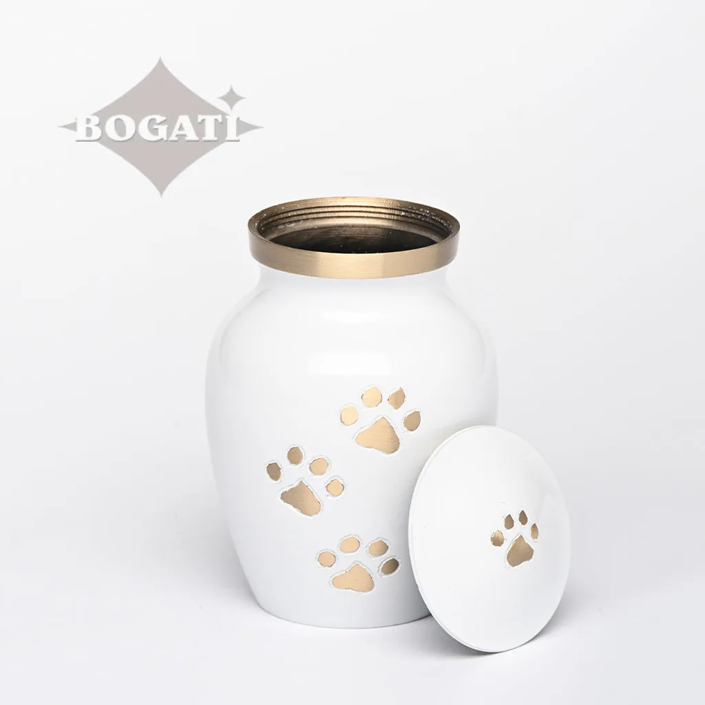 EXTRA SMALL Brass Pet Urn - "Paws to Heaven"