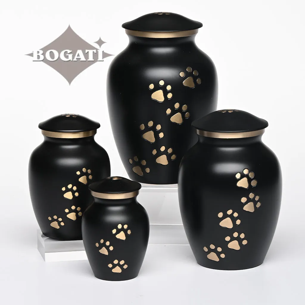 EXTRA SMALL Brass Pet Urn - "Paws to Heaven"