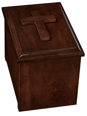 Faith with Removable Cross Cherry Wood Urn