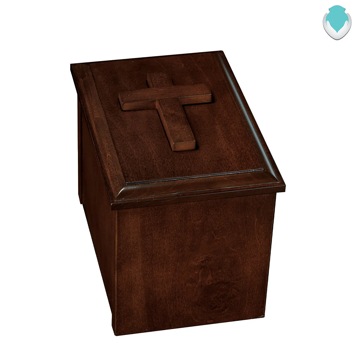 Faith with Removable Cross Cherry Wood Urn